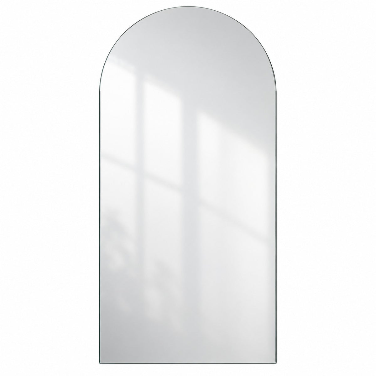 Rahmenloser Wandspiegel Porta 60 × 120 cm vor weißem Hintergrund