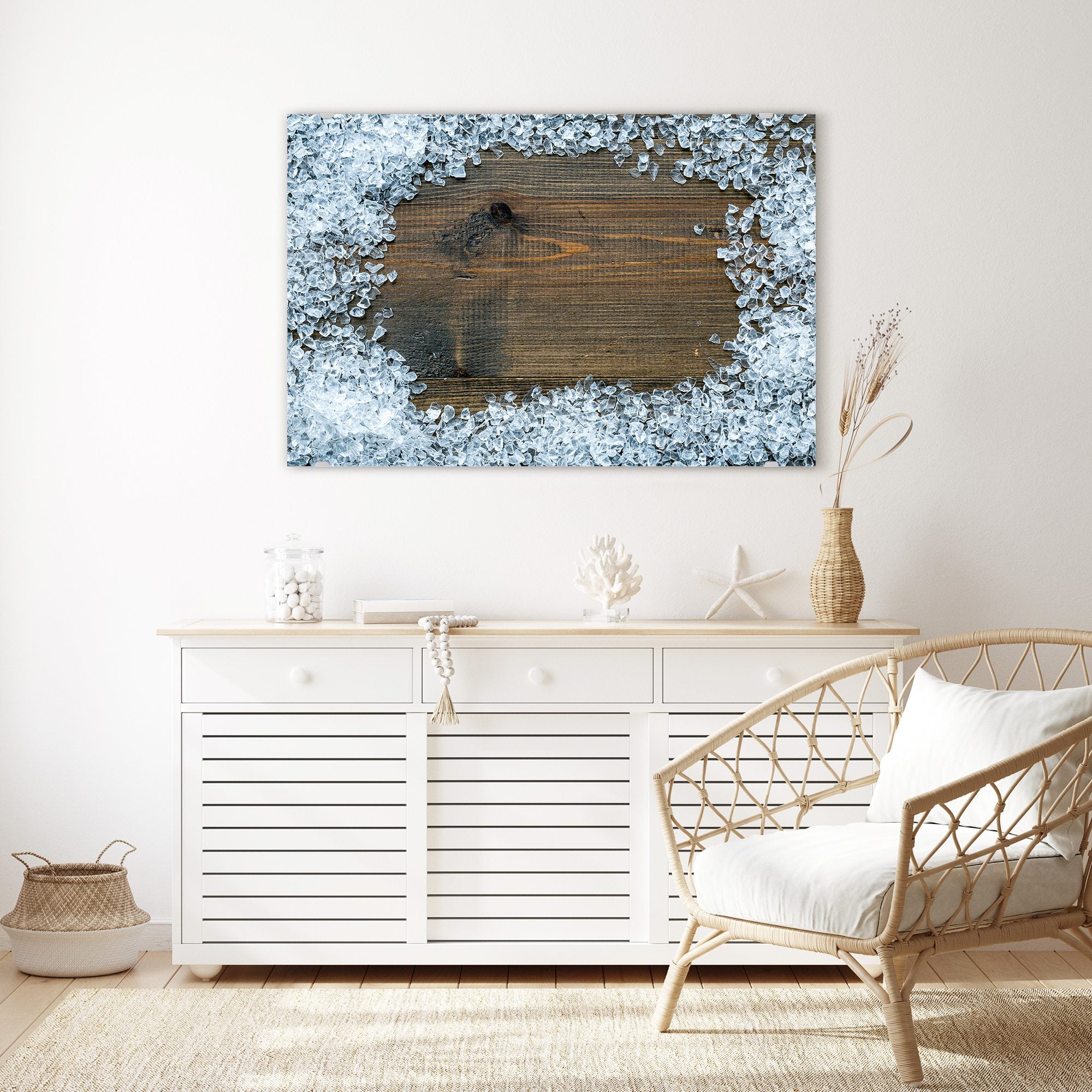 Wandbild - Gebrochene Eiswürfel