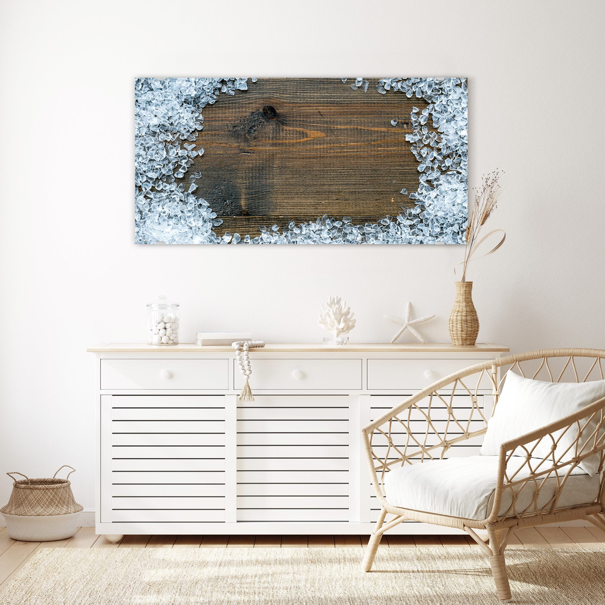 Wandbild - Gebrochene Eiswürfel
