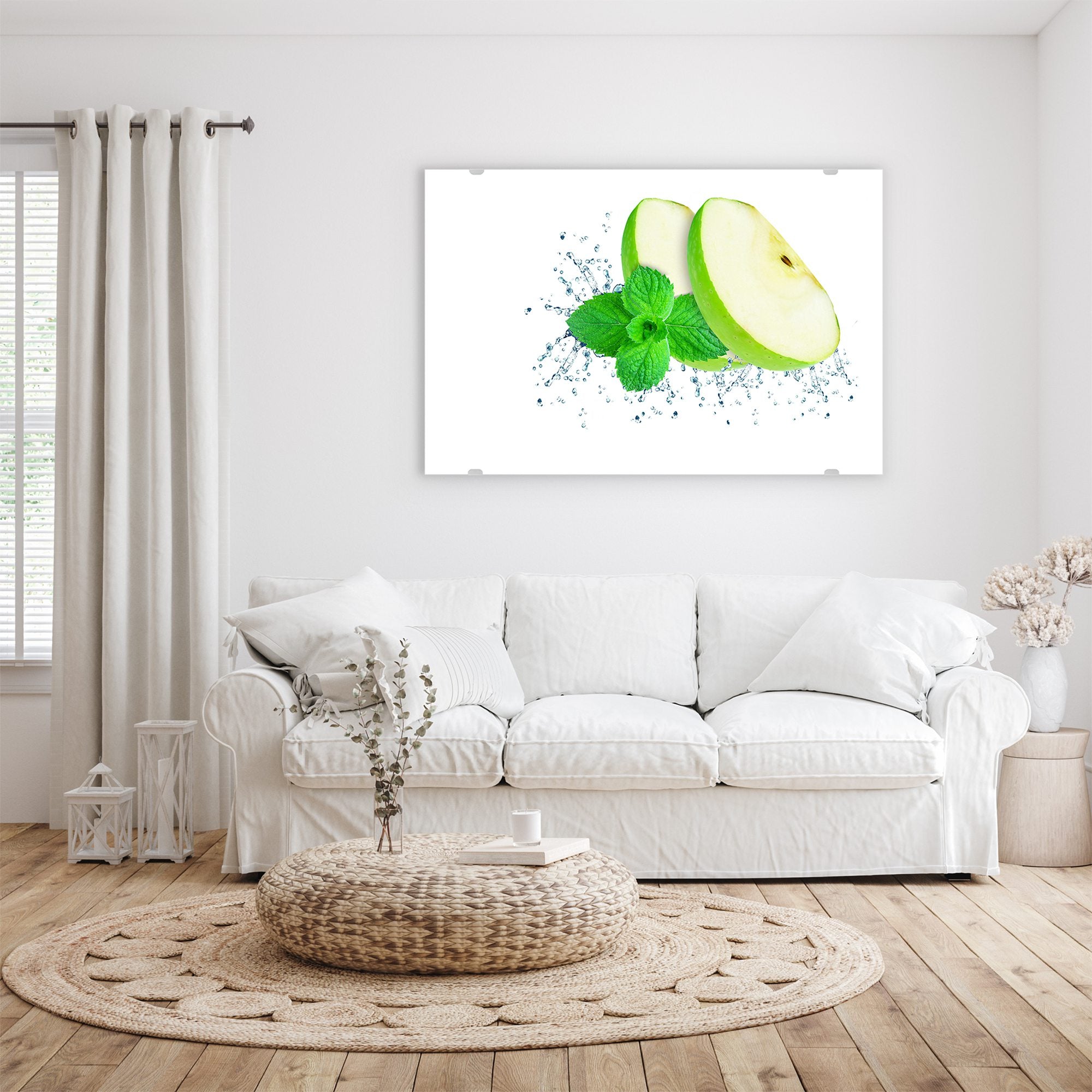 Wandbild - Apfelsplash
