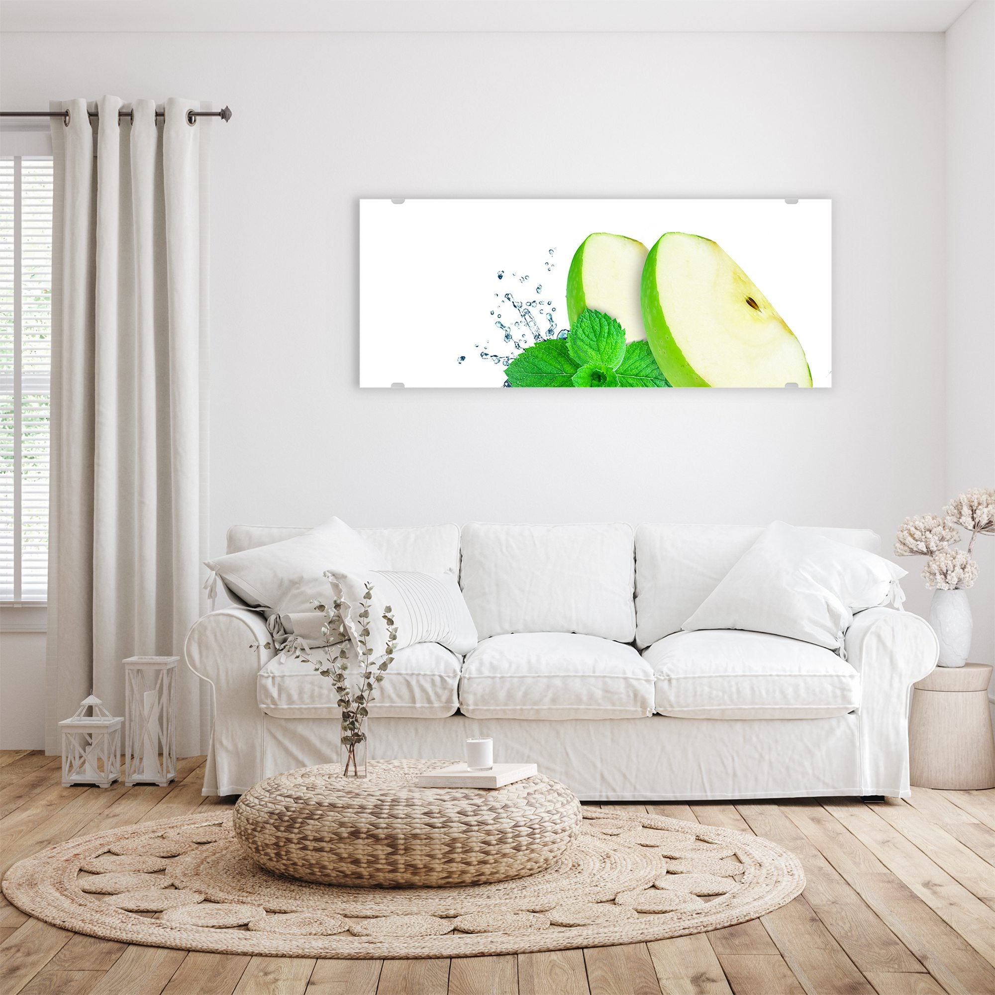 Wandbild - Apfelsplash