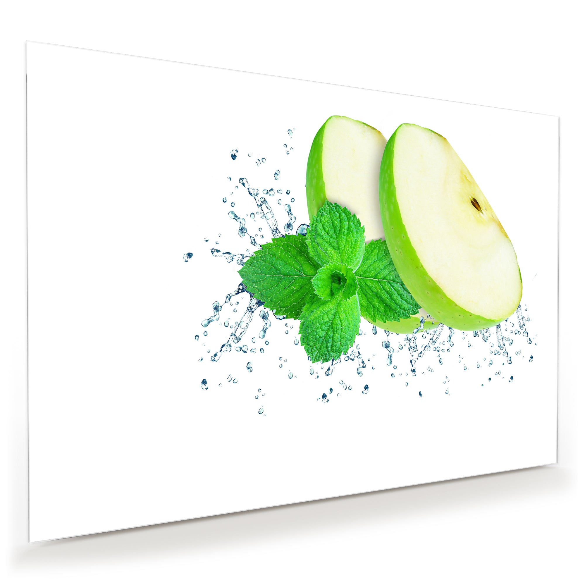 Wandbild - Apfelsplash