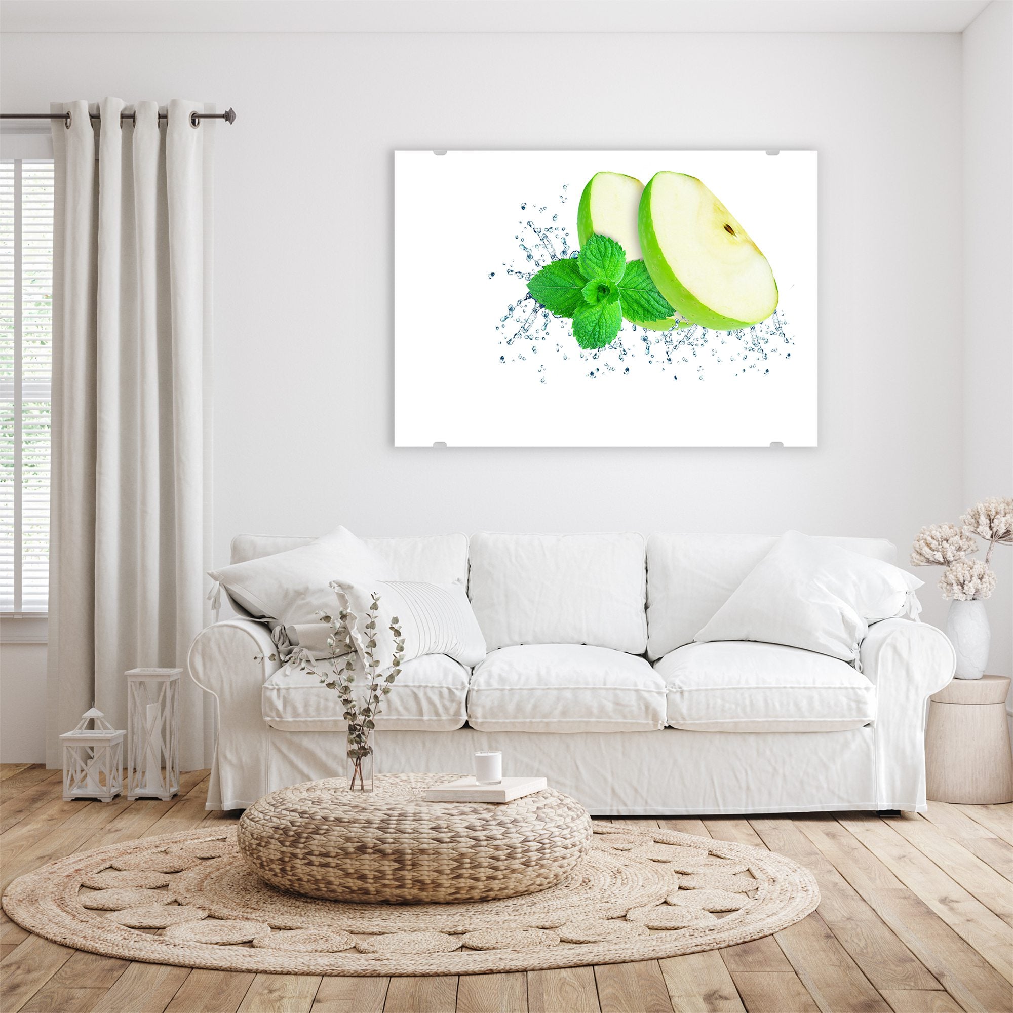Wandbild - Apfelsplash