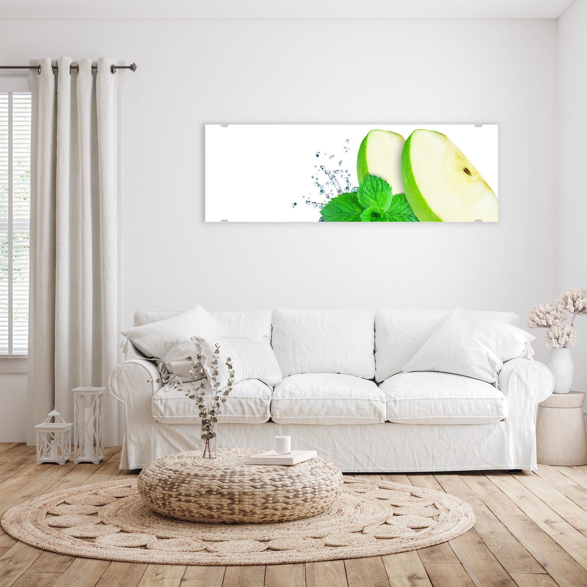 Wandbild - Apfelsplash