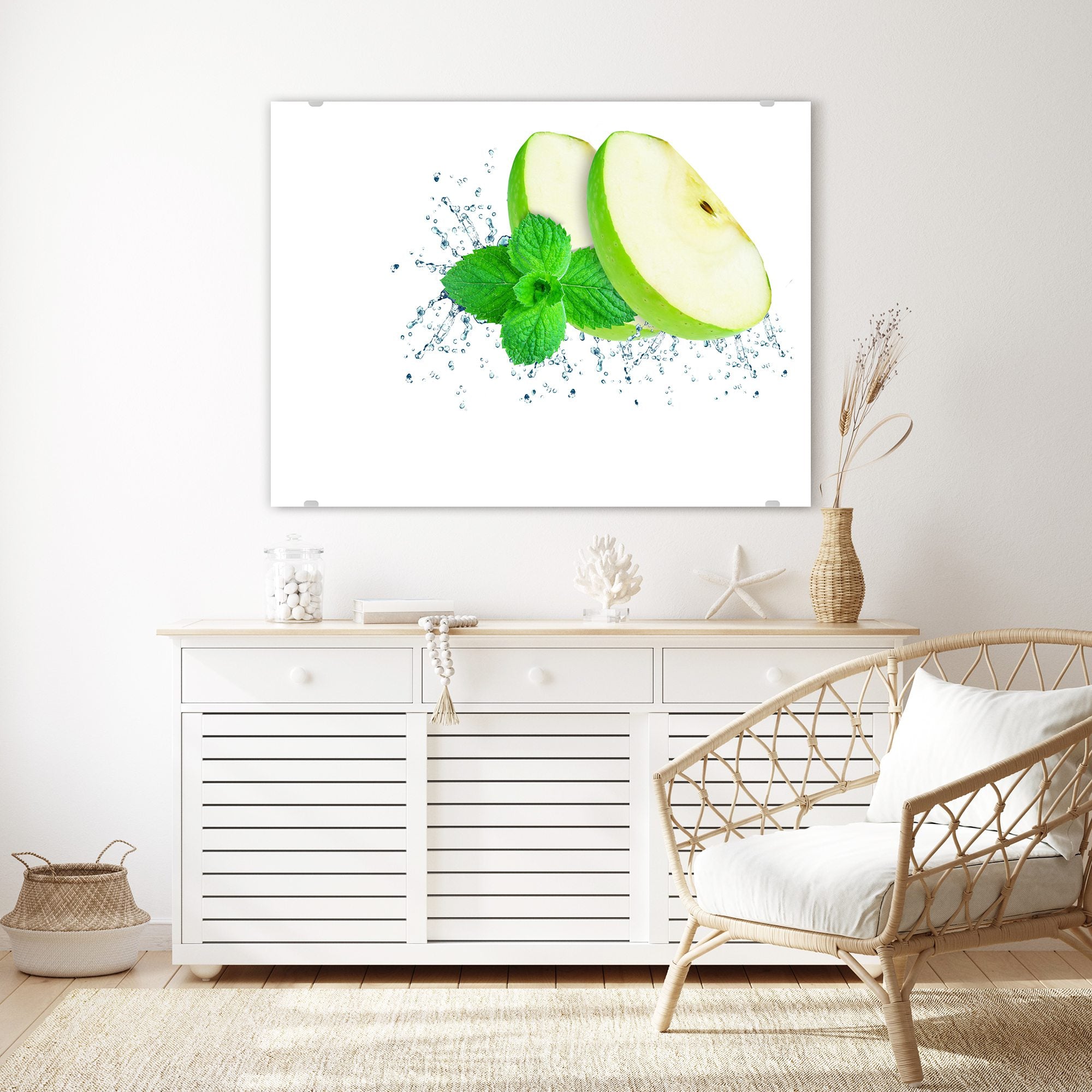 Wandbild - Apfelsplash