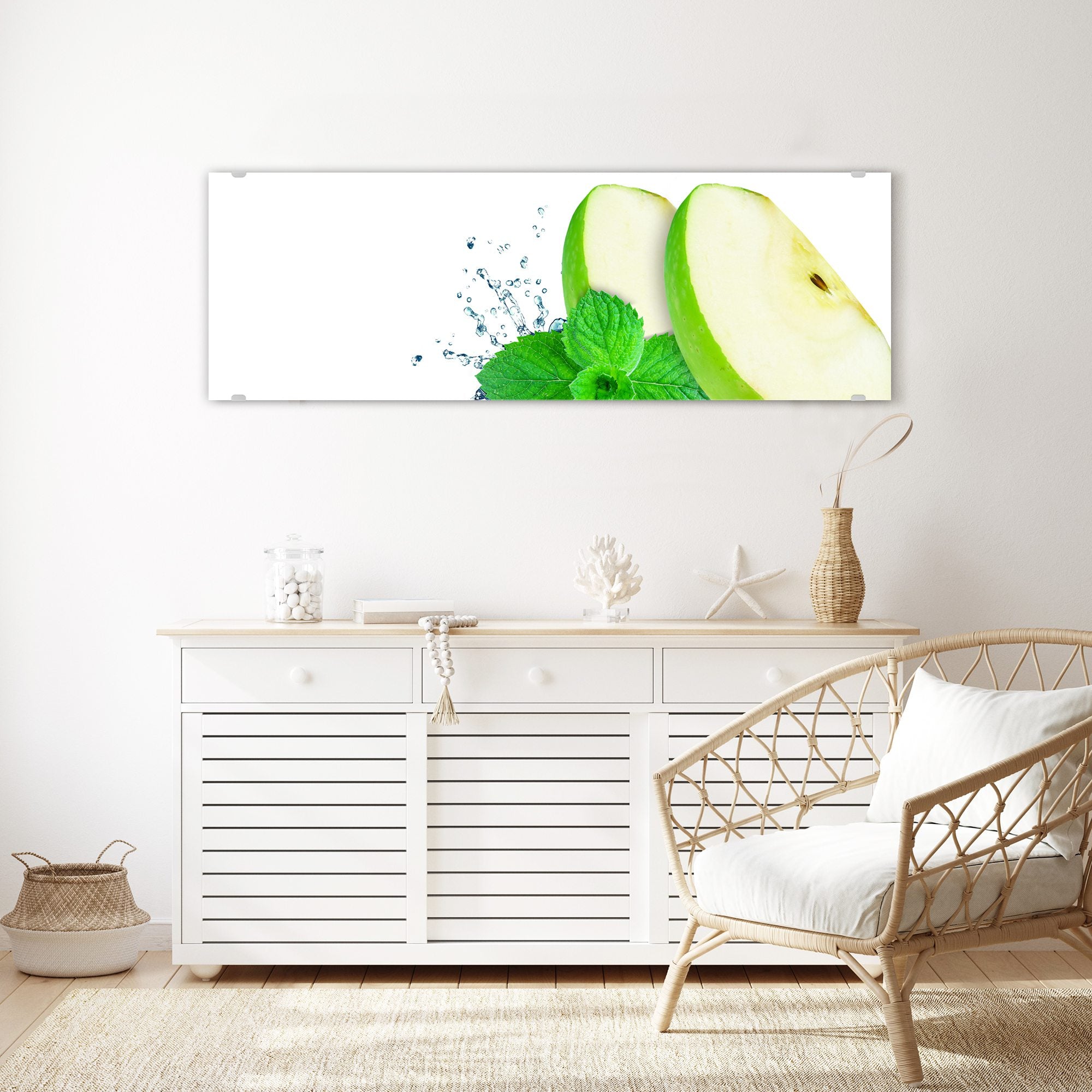 Wandbild - Apfelsplash