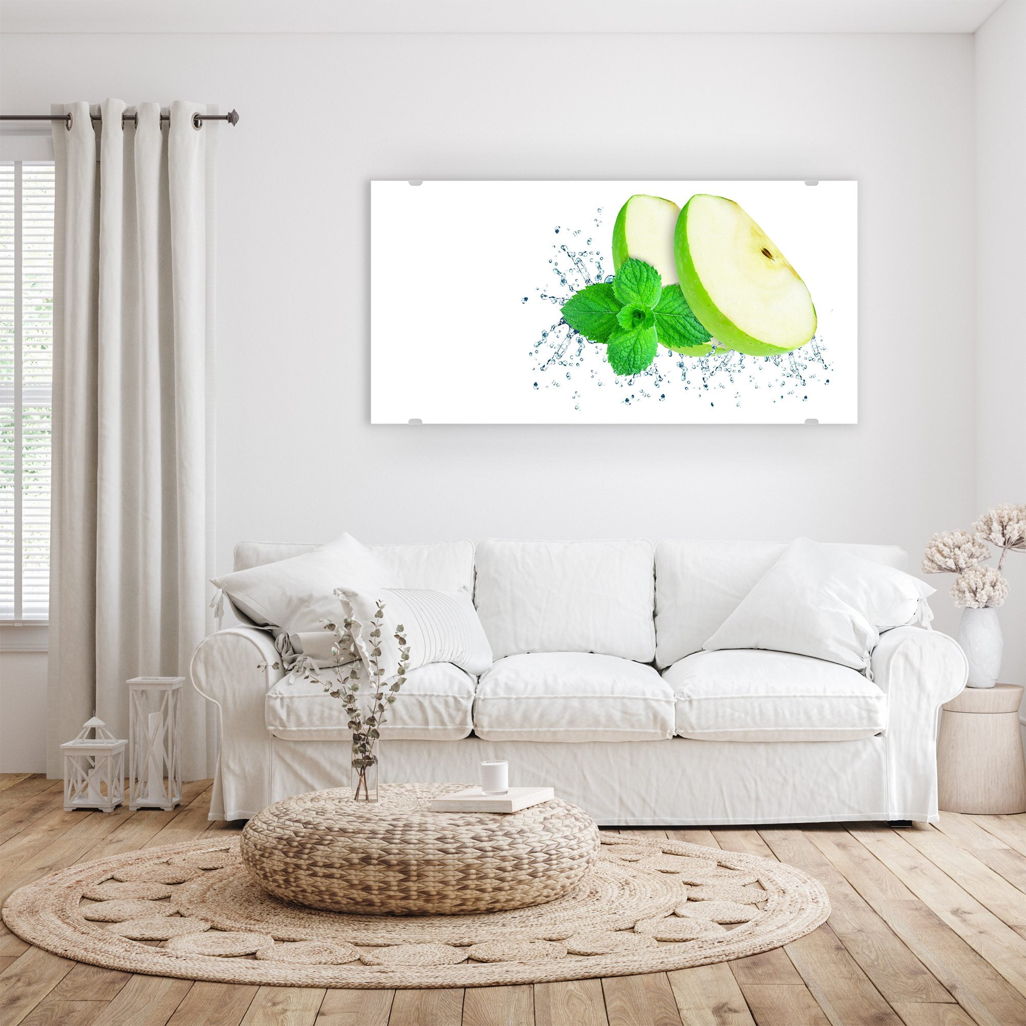 Wandbild - Apfelsplash
