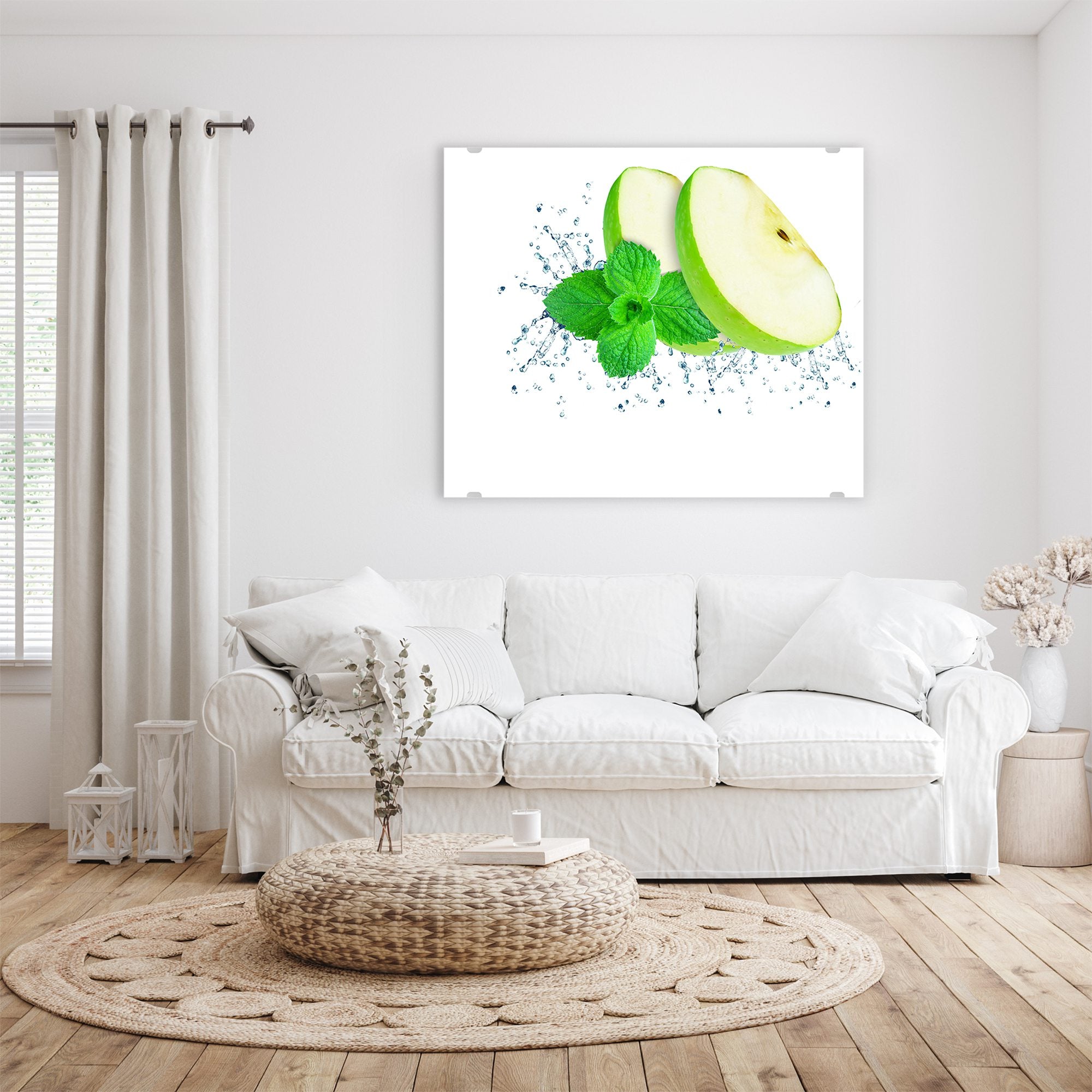 Wandbild - Apfelsplash