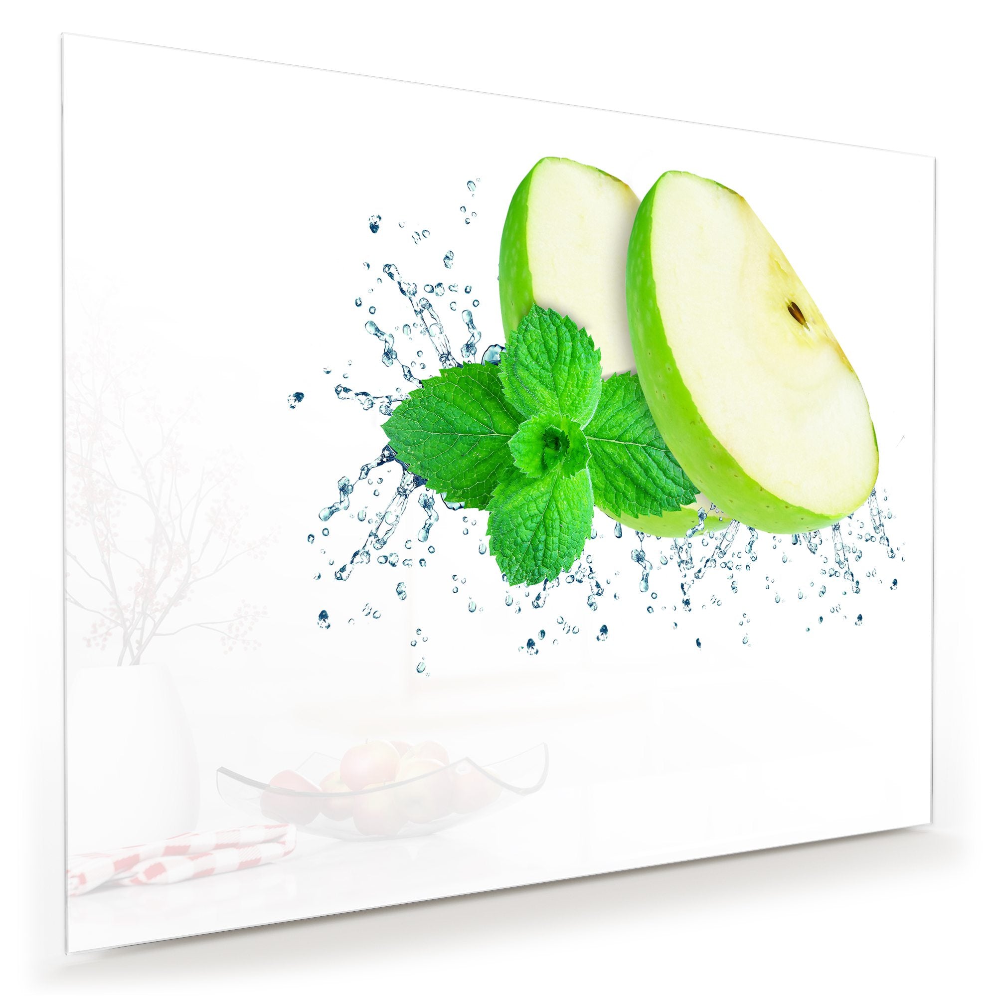 Wandbild - Apfelsplash