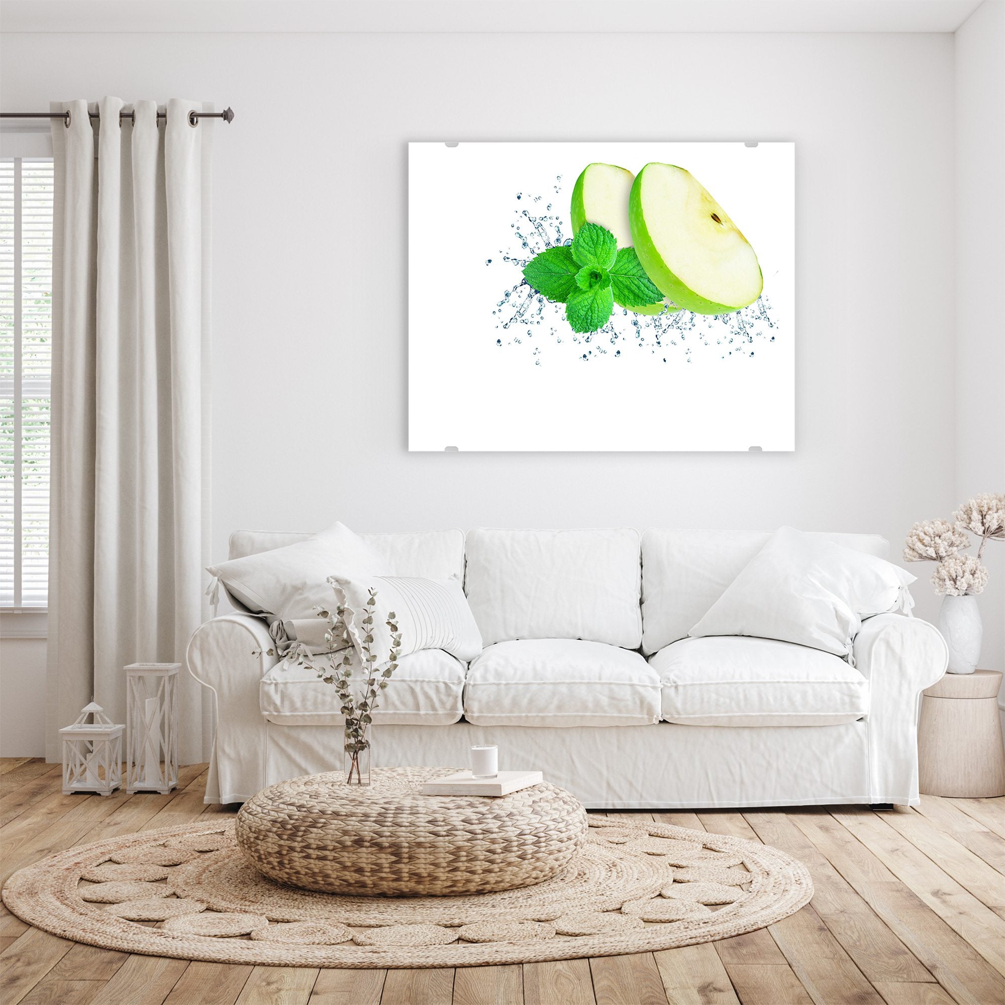 Wandbild - Apfelsplash
