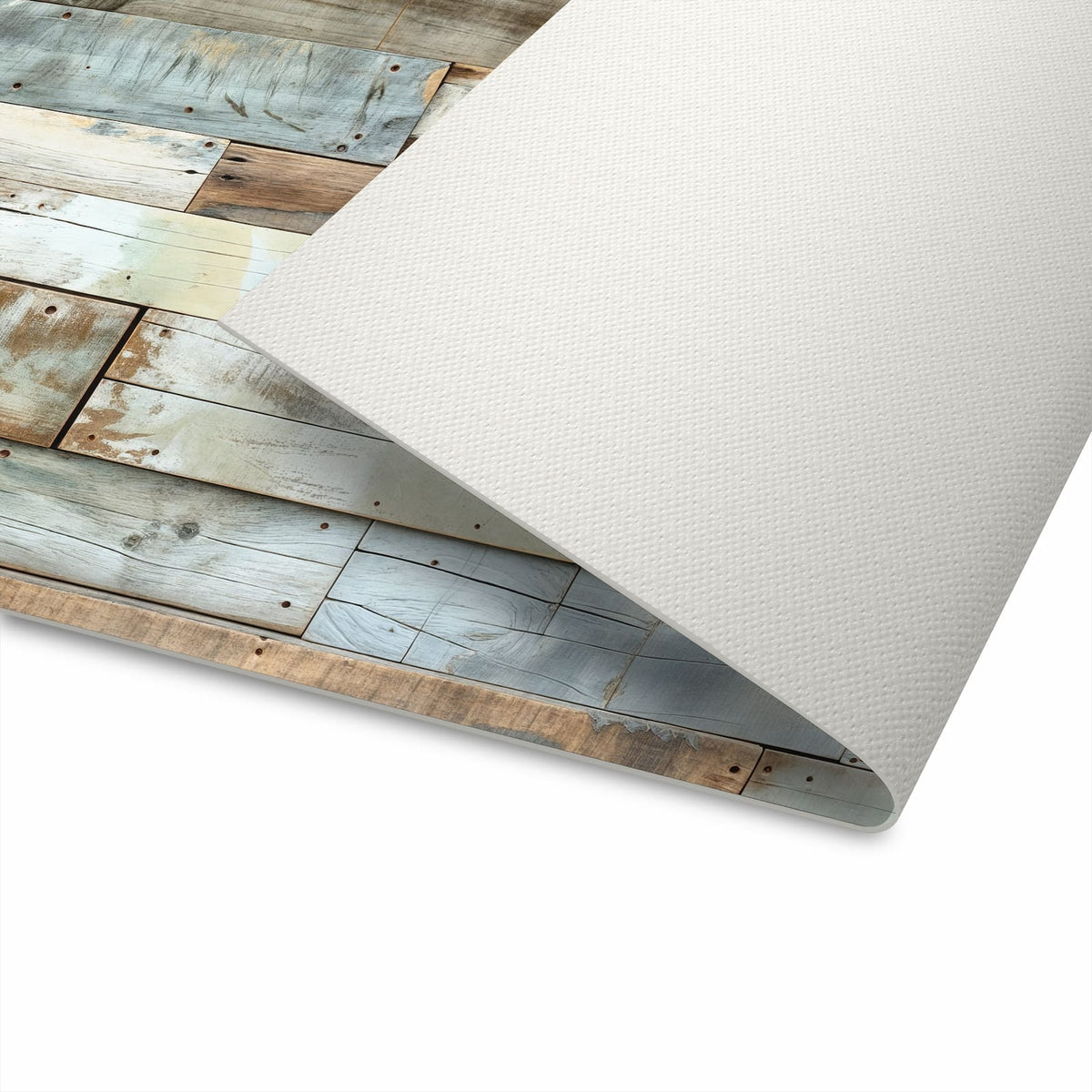 Rutschfester Küchenteppich mit Motiv Alte Holzplanken für angenehme Haptik