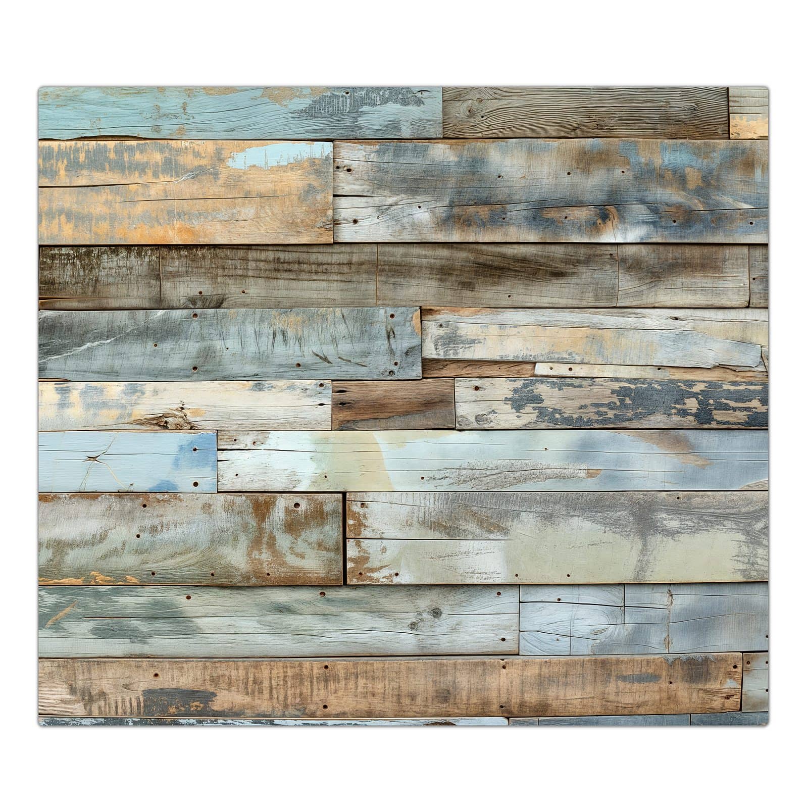 1-teilige Abdeckplatte für Ceranfeld mit Alte Holzplanken-Motiv in der Frontansicht #grösse_1-Teilig (60x52cm)