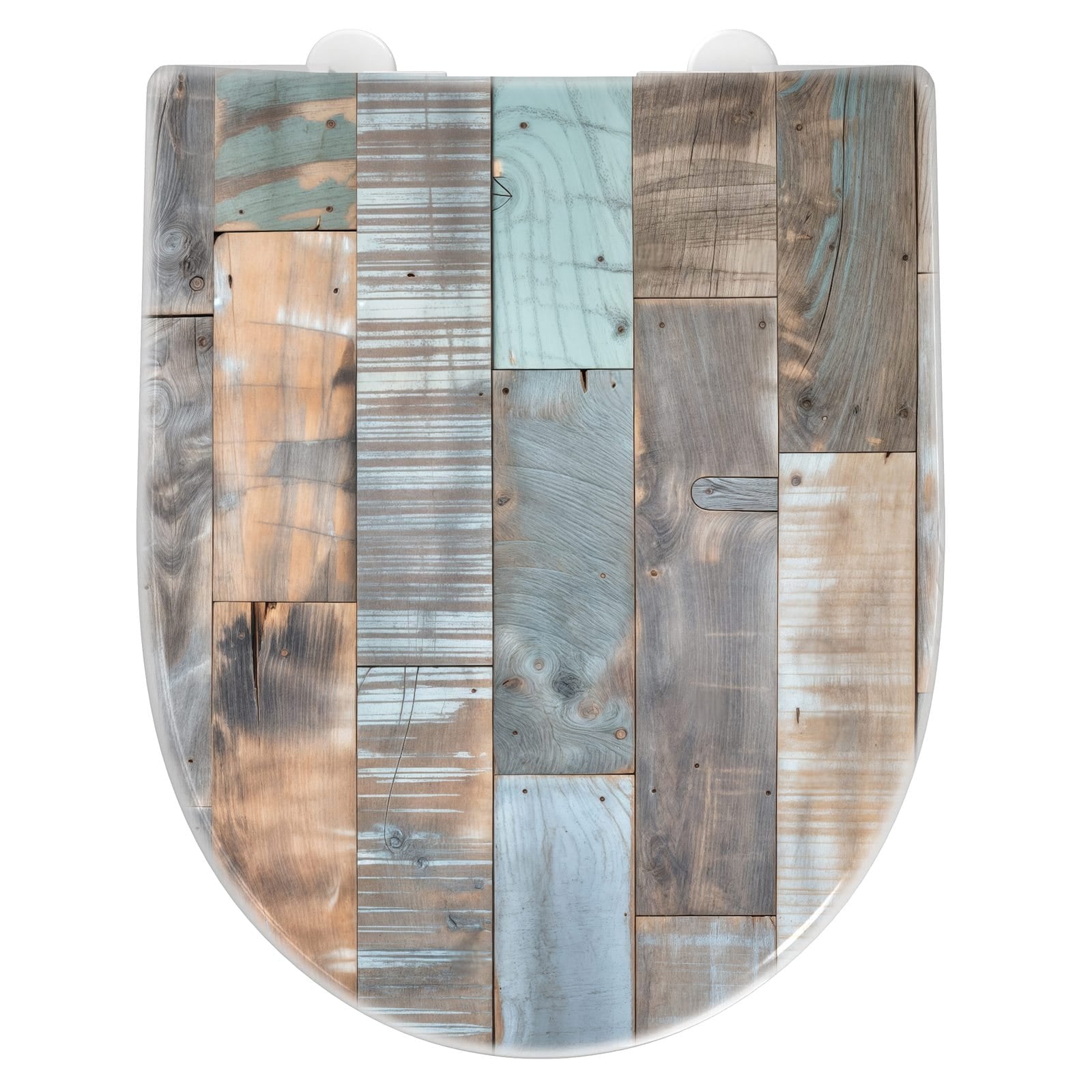 WC-Sitz mit Absenkautomatik Holzplanken Vintage