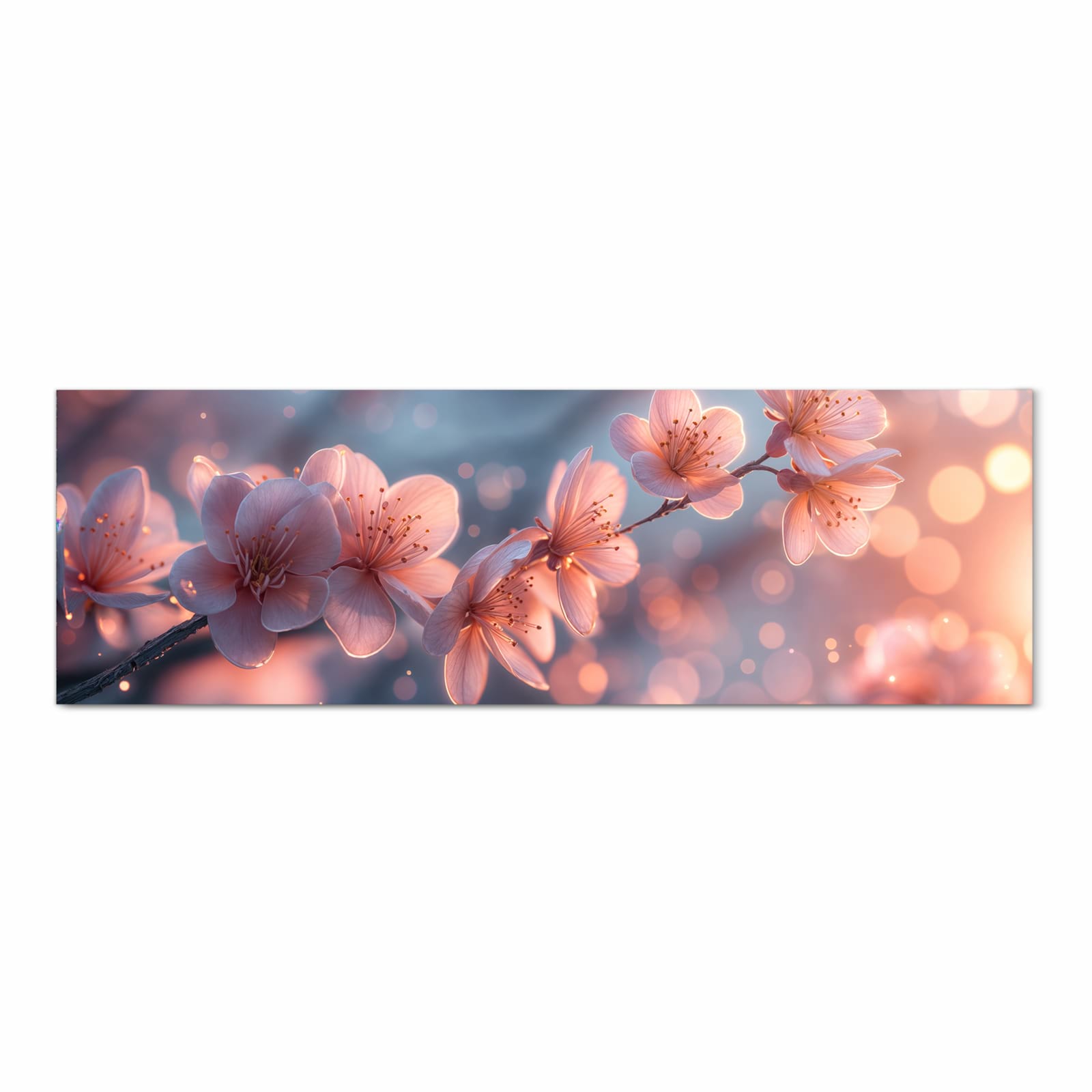 Schmutzabweisender waschbarer Küchenteppich mit Motiv Blühender Zweig in Frontansicht