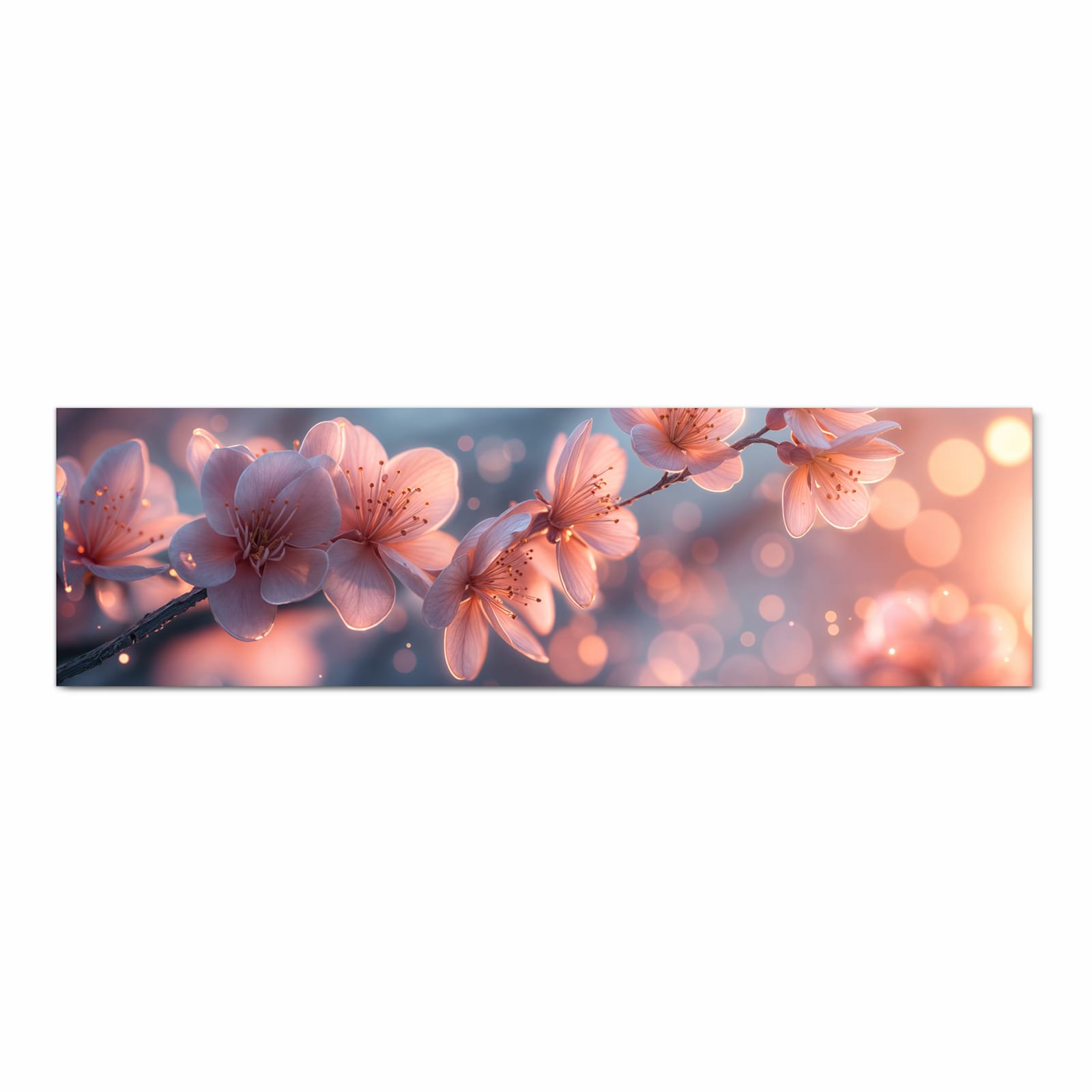 Geruchsneutraler großer Küchenteppich mit Motiv Blühender Zweig in Frontansicht