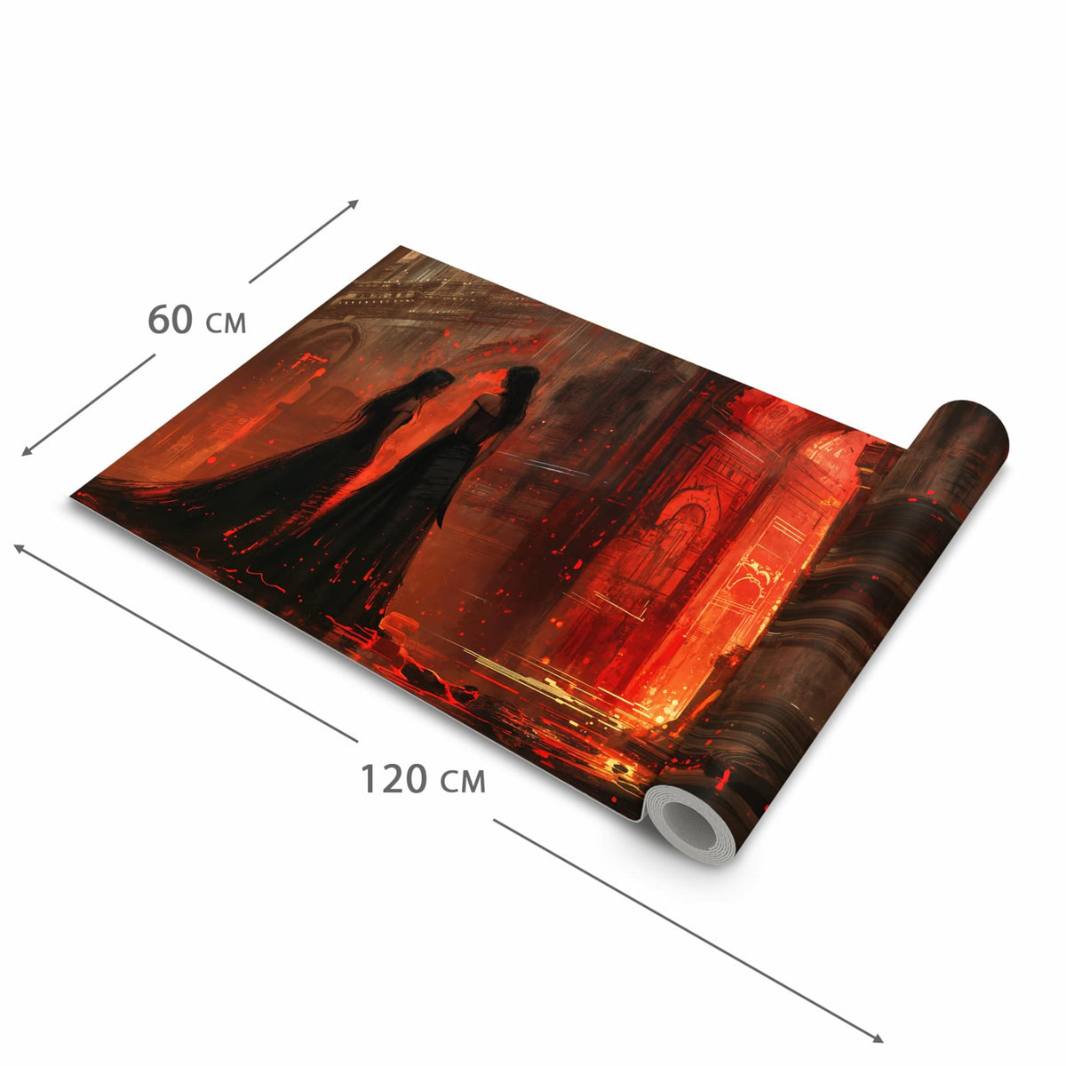Formstabiler Küchenläufer mit Motiv Feuerpalast in der Grösse 80x280 cm