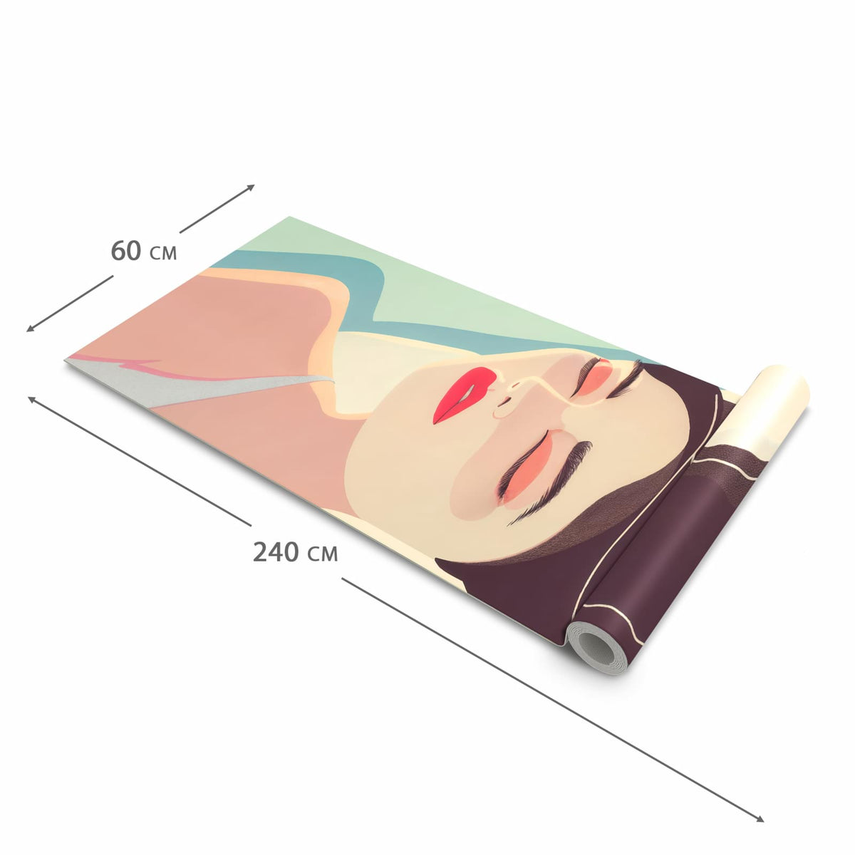Hygienischer abwaschbarer Küchenteppich mit Motiv Sonnenbaden in der Grösse 80x280 cm