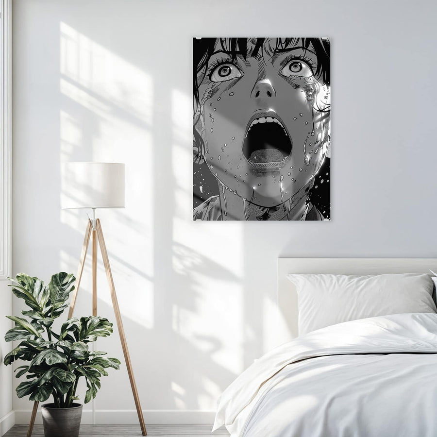 Maße Wandbild - Manga-Schrei - Hochformat