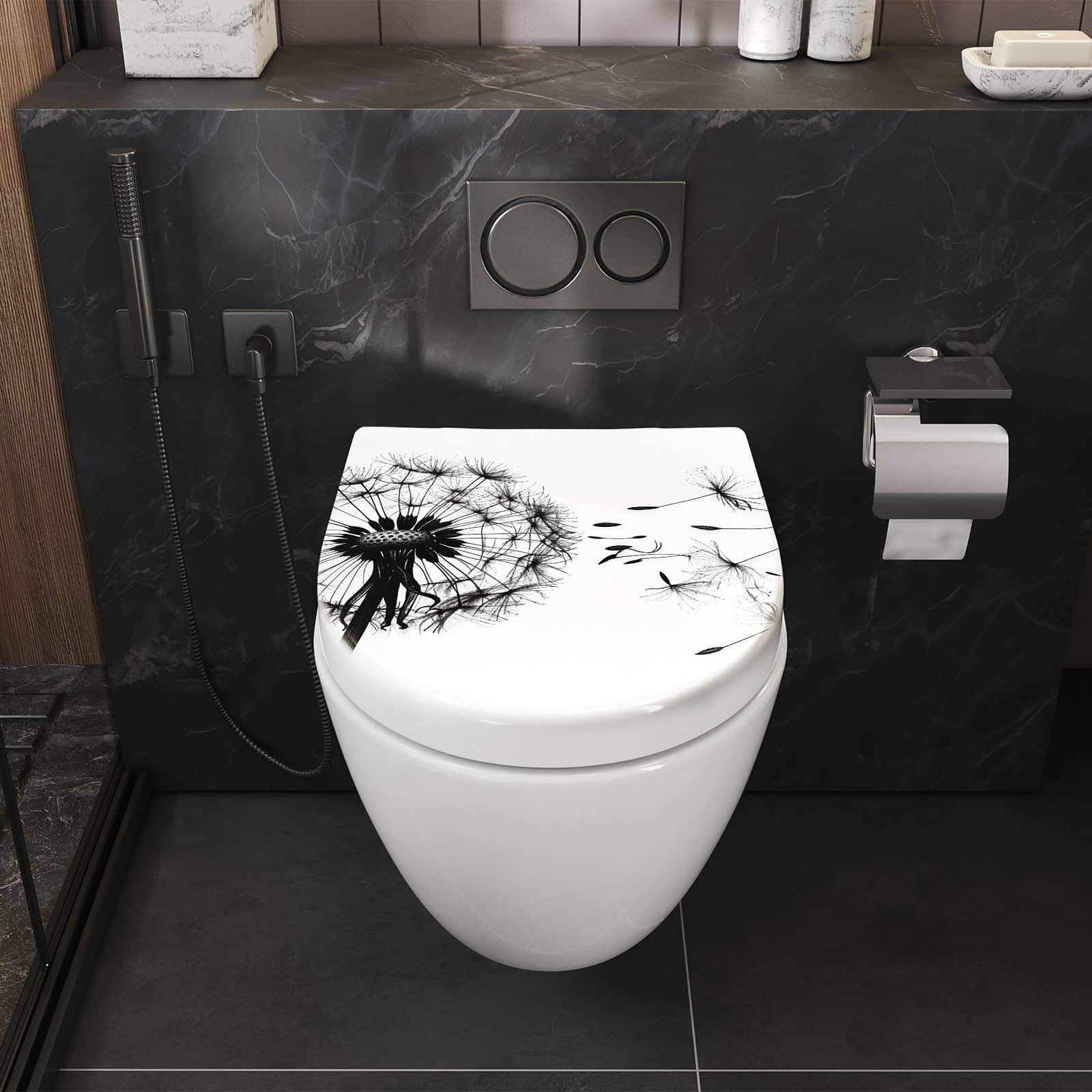 WC-Sitz mit Absenkautomatik Pusteblume