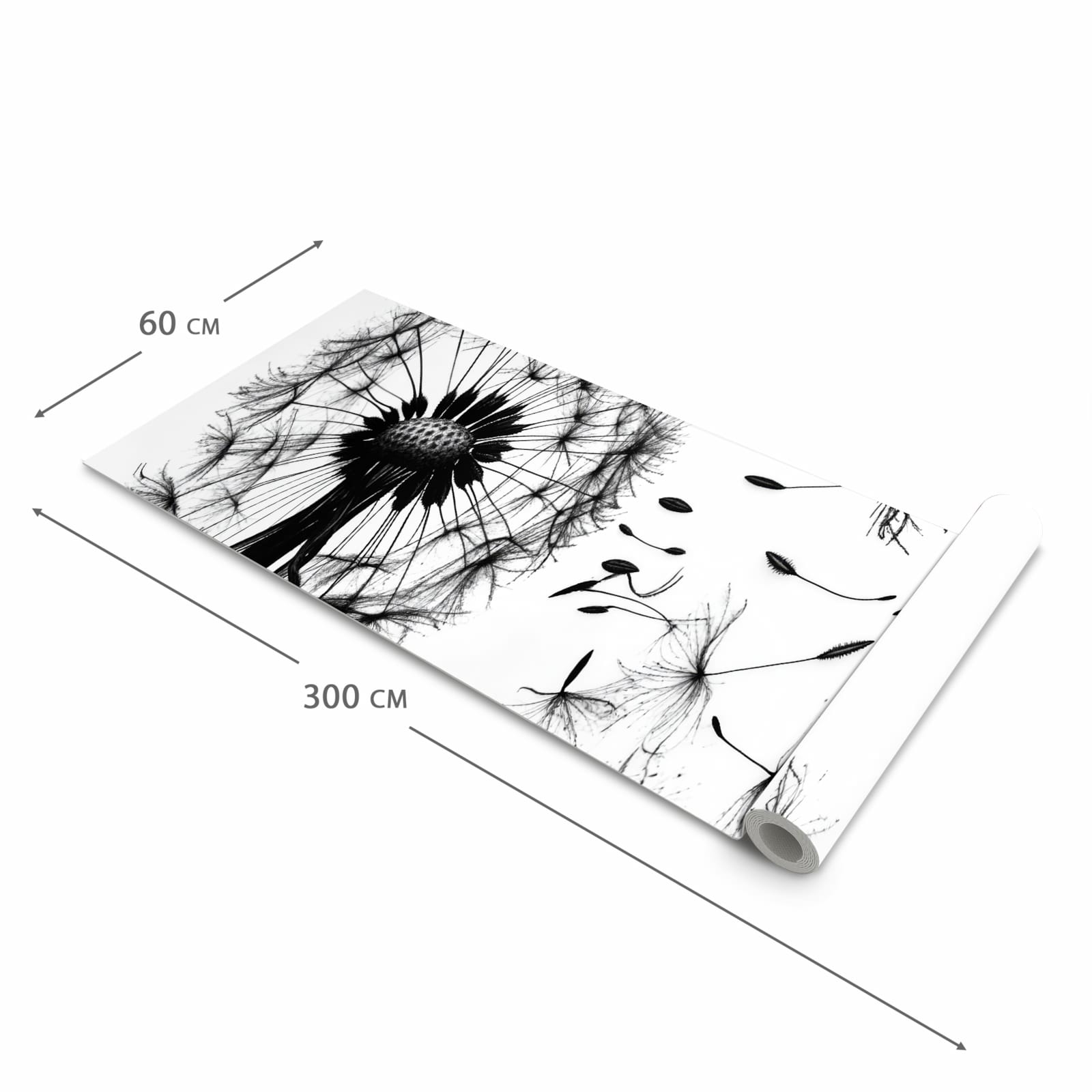 Schmutzabweisender Teppichläufer für die Küche mit Motiv Pusteblume in der Grösse 80x250 cm
