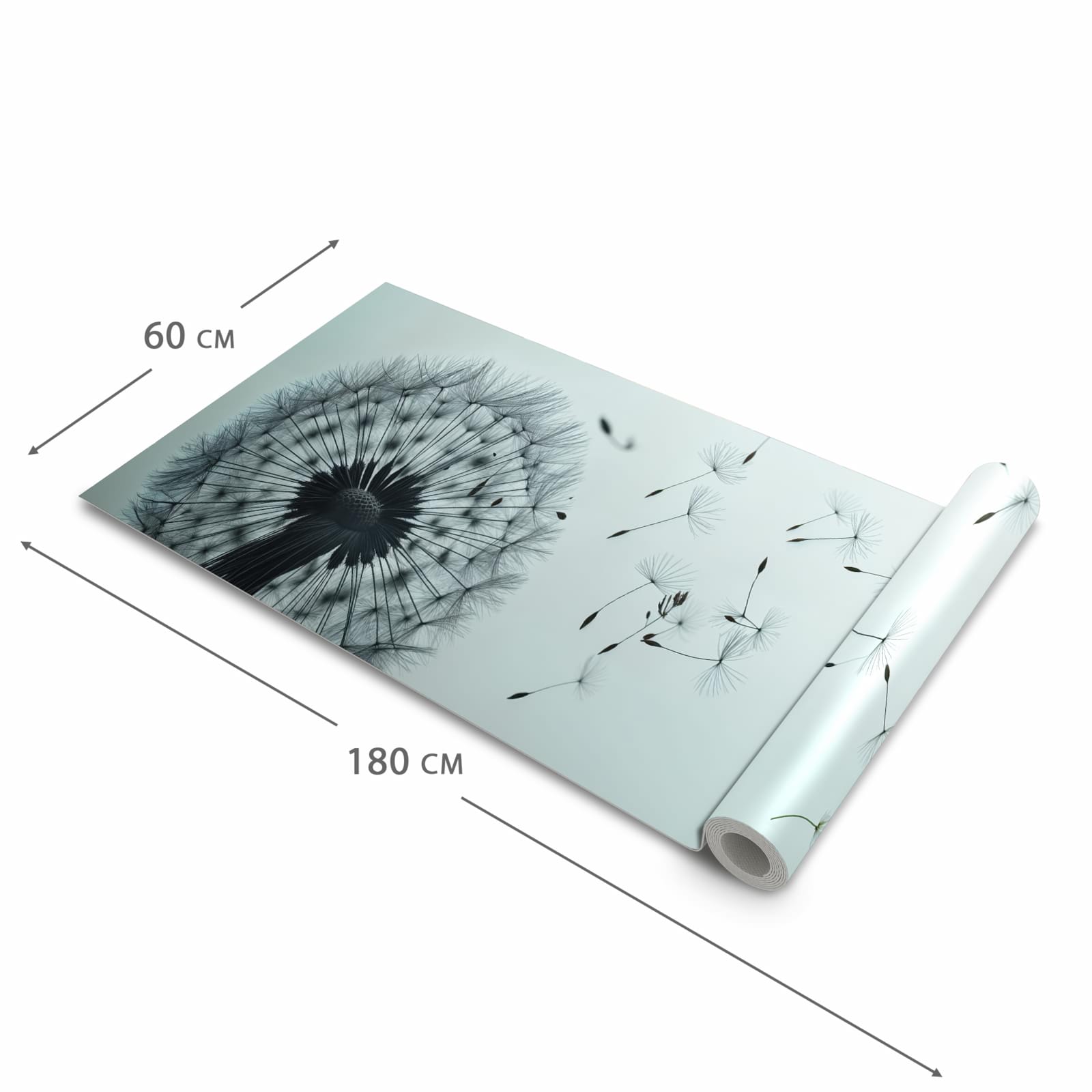 Fleckenresistenter Küchenläufer mit Motiv In Wind Pusteblume in der Grösse 80x200 cm