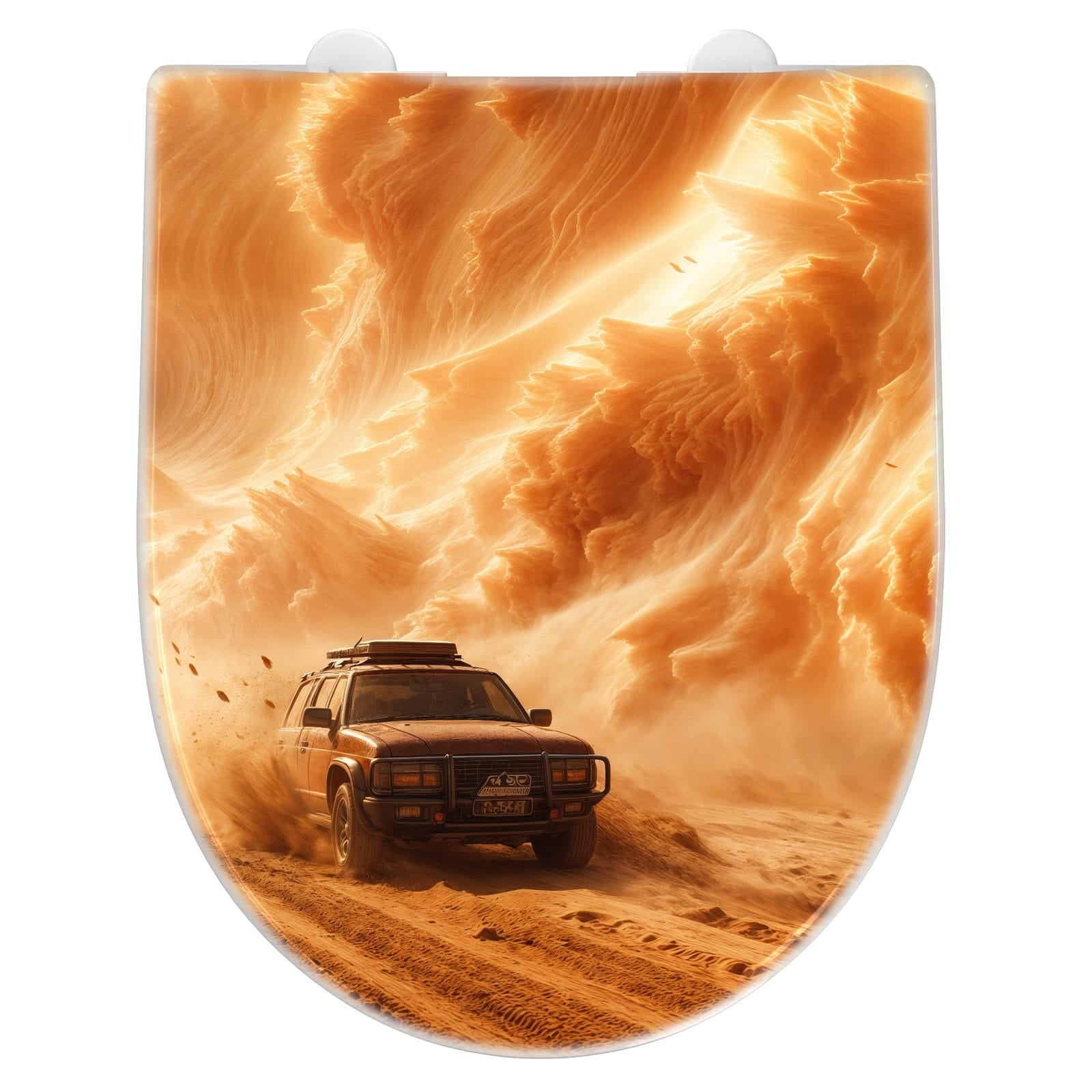 WC-Sitz mit Absenkautomatik Sandsturm Jeep Abenteuer