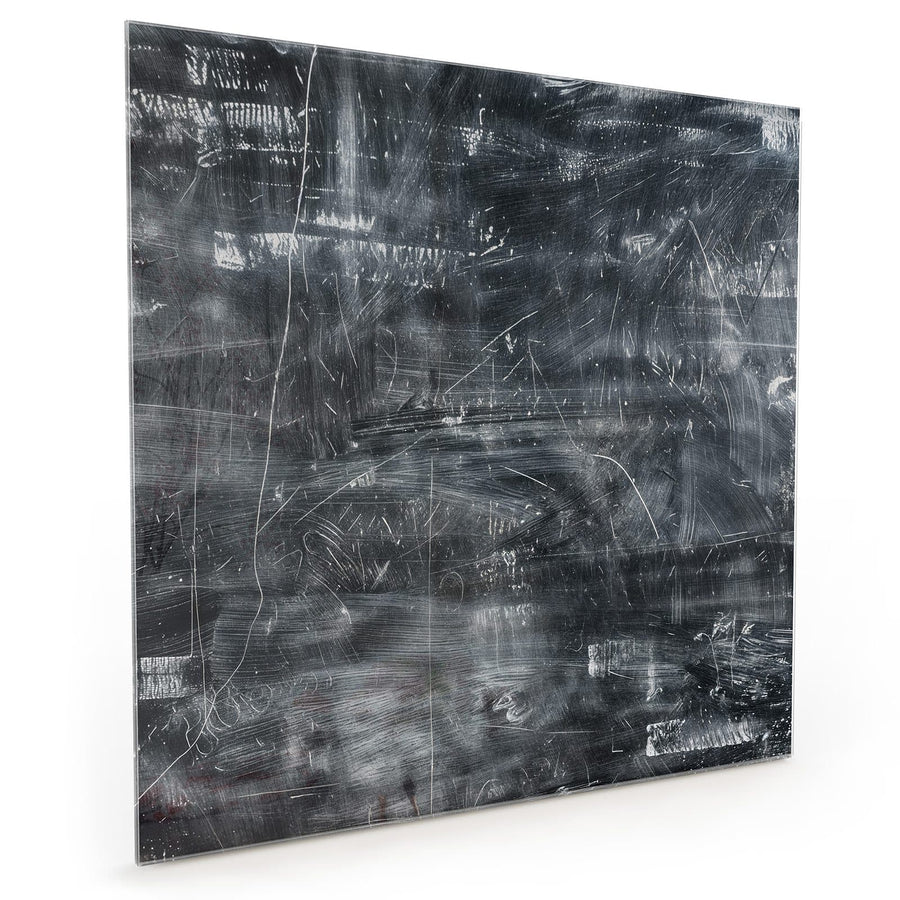 Maße Küchenrückwand Kratzspuren in Schwarz aus Glas