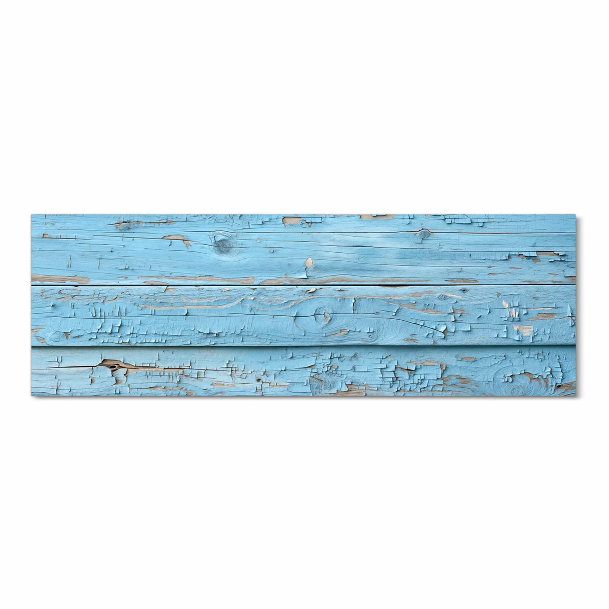 Komfortabler waschbarer Läufer für die Küche mit Motiv Altes Holzblau in Frontansicht