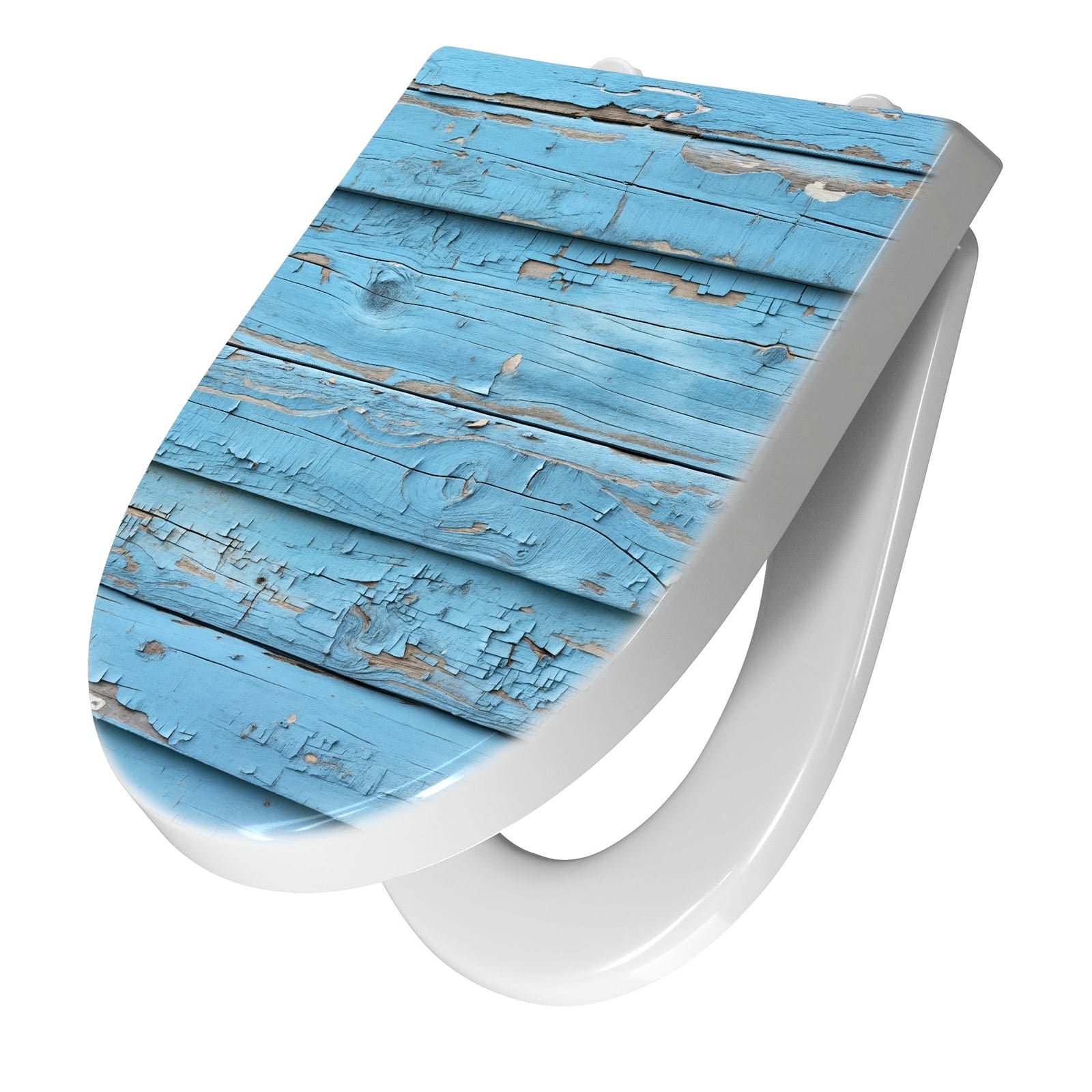 WC-Sitz mit Absenkautomatik Altes Holzblau