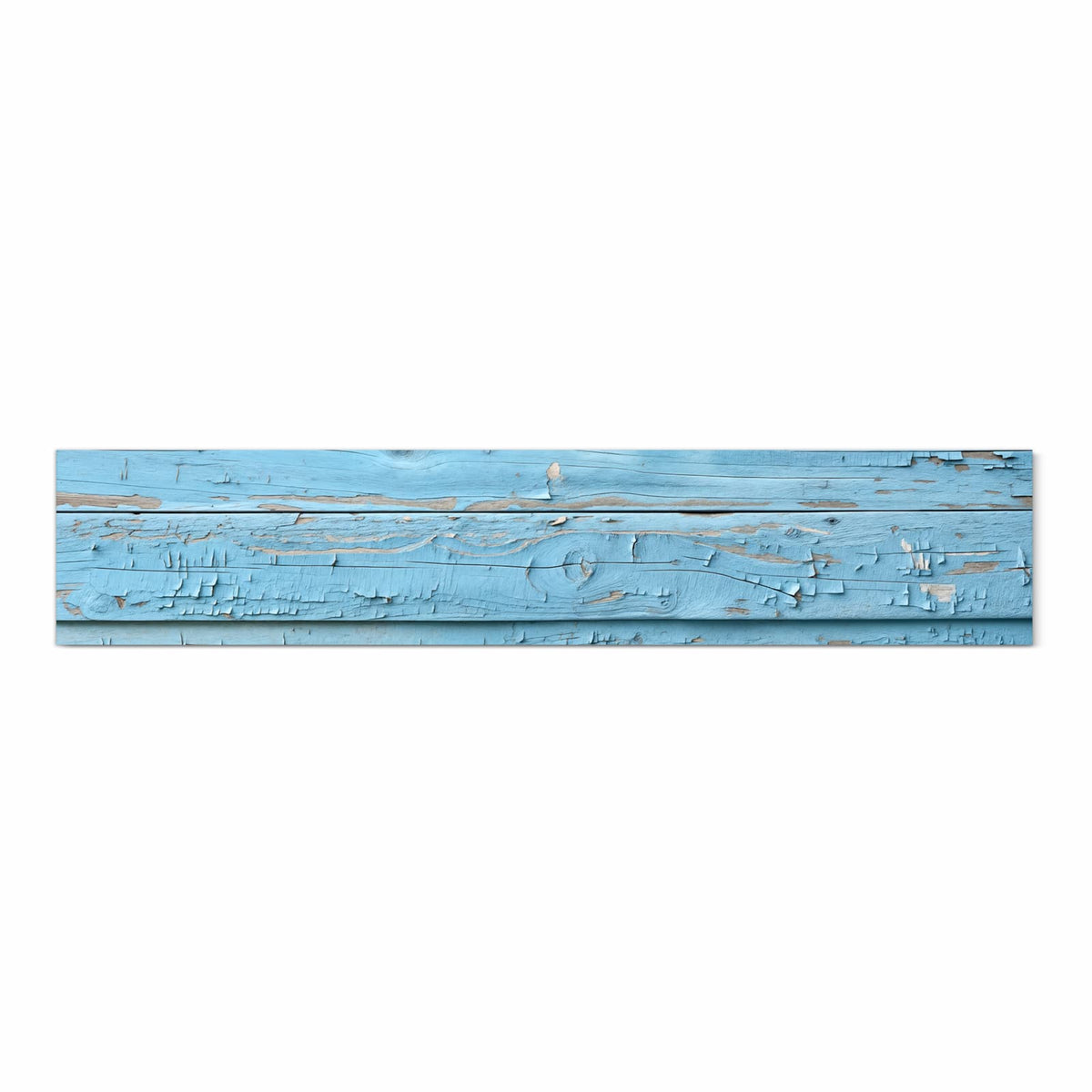 Läufer für Eingangsbereich mit Motiv Altes Holzblau in Frontansicht - angenehme Haptik