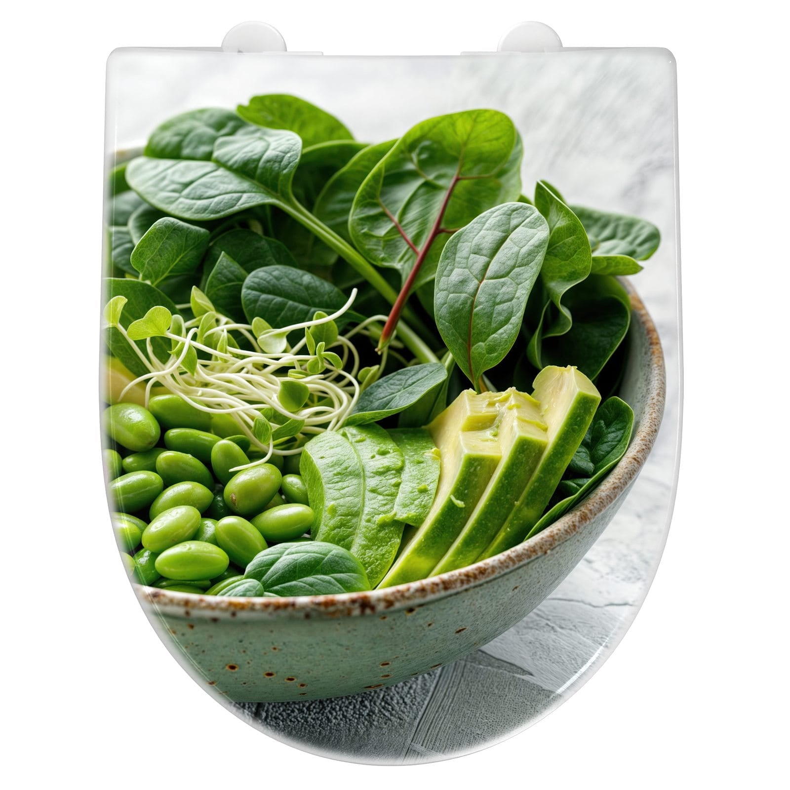 WC-Sitz mit Absenkautomatik Gesunder Salat