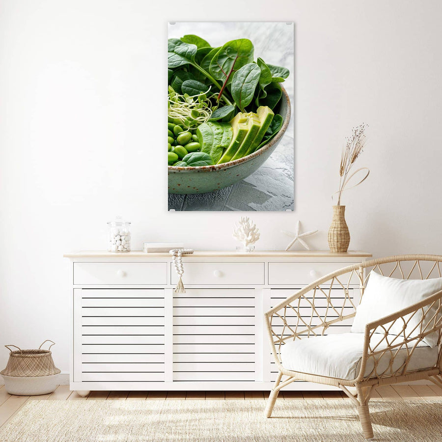 Maße Wandbild - Salat mit Avocado - Hochformat