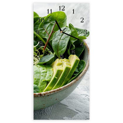 Wanduhr mit dem Motiv Salat mit Avocado
