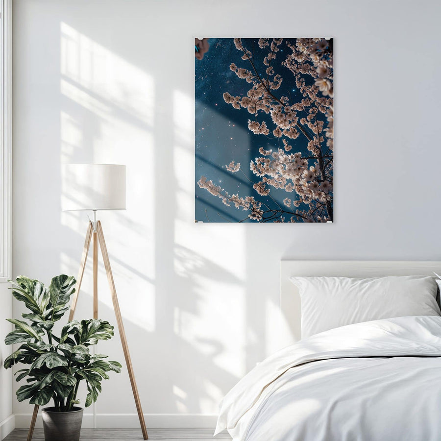 Maße Wandbild - Blüten unter Sternen - Hochformat