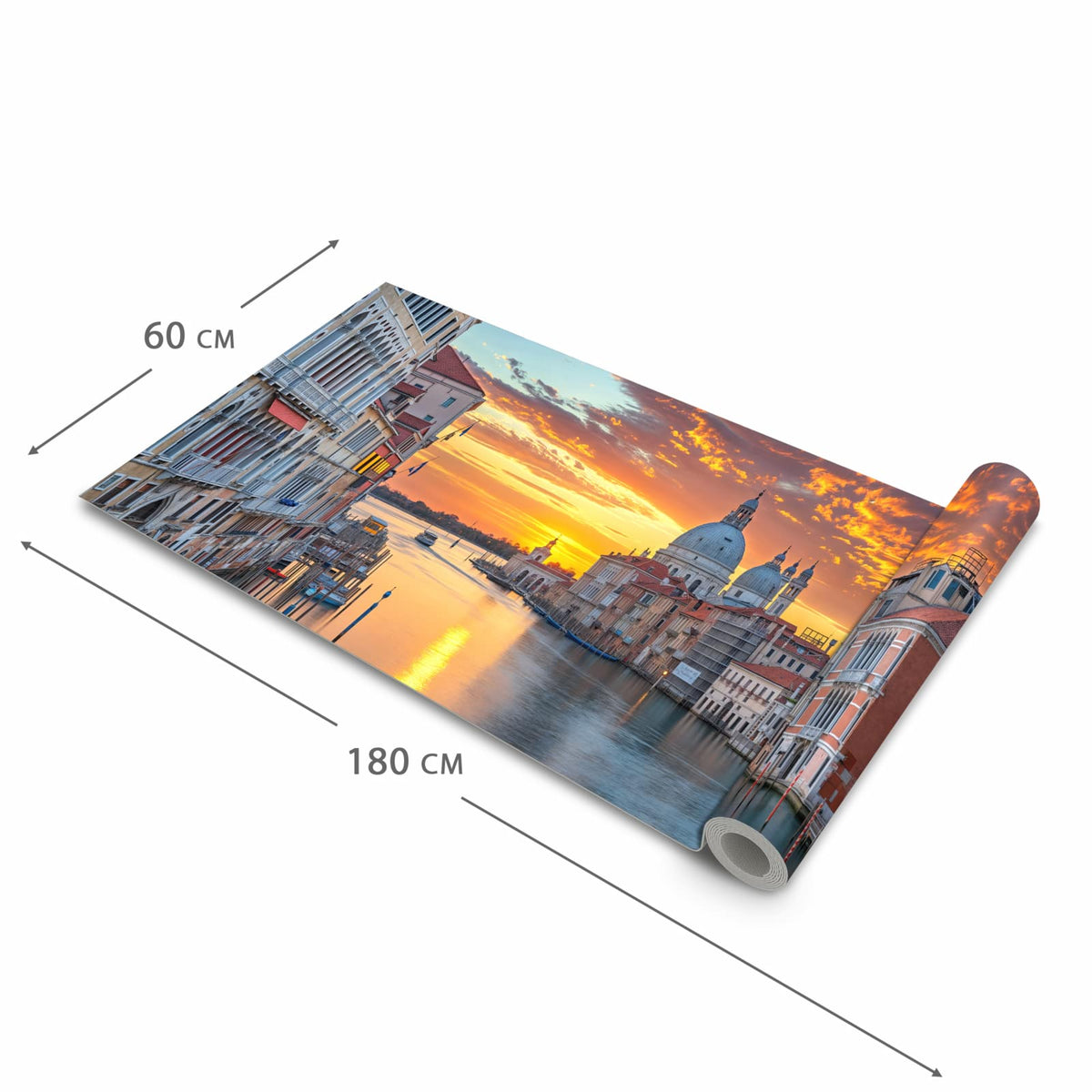 UV-beständiger Küchenteppich mit Motiv Venedig bei Sonnenuntergang in der Grösse 60x180 cm