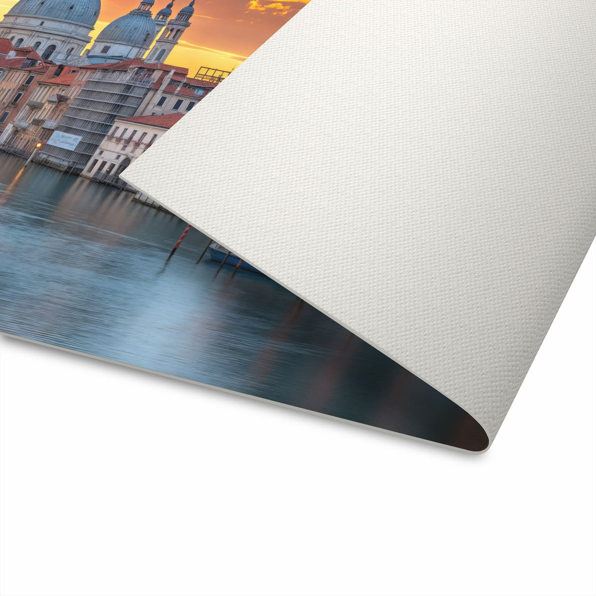 Waschbarer Küchenläufer mit Motiv Venedig bei Sonnenuntergang für Ordnung in der Unterseite