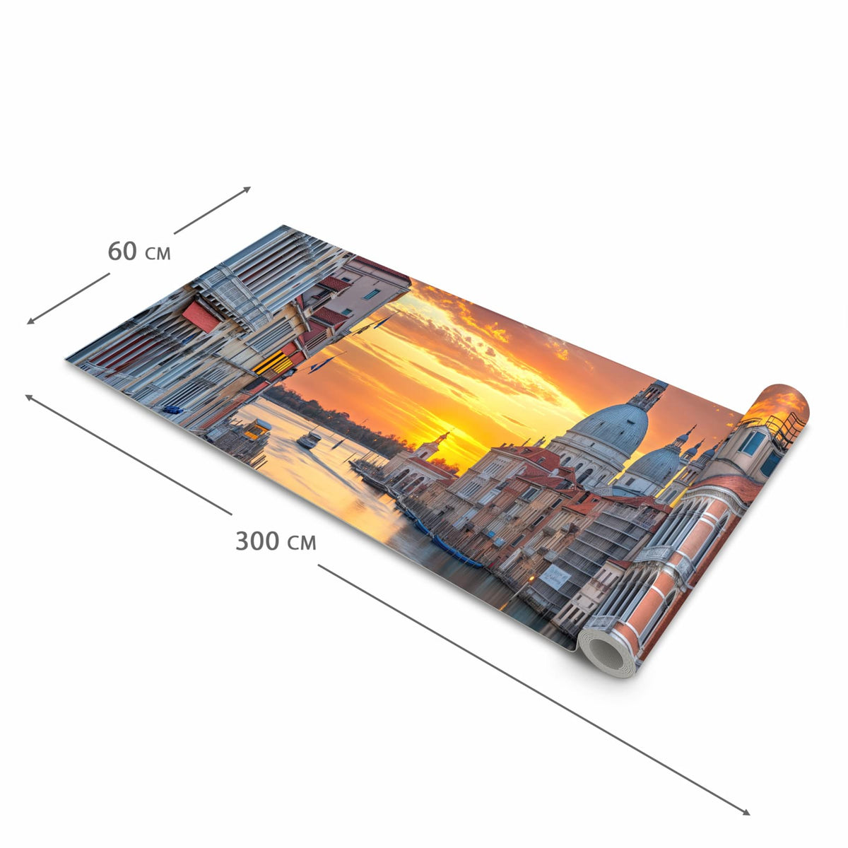 Fleckenresistenter Küchenläufer mit Motiv Venedig bei Sonnenuntergang in der Grösse 60x180 cm