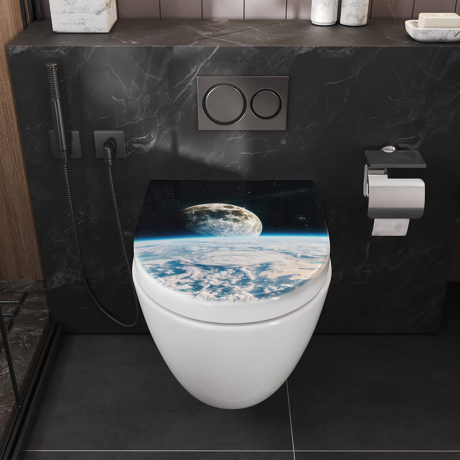 WC-Sitz mit Absenkautomatik Mondüberblick