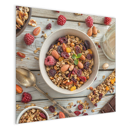 Magnettafel mit dem Motiv Müsli mit Nüssen