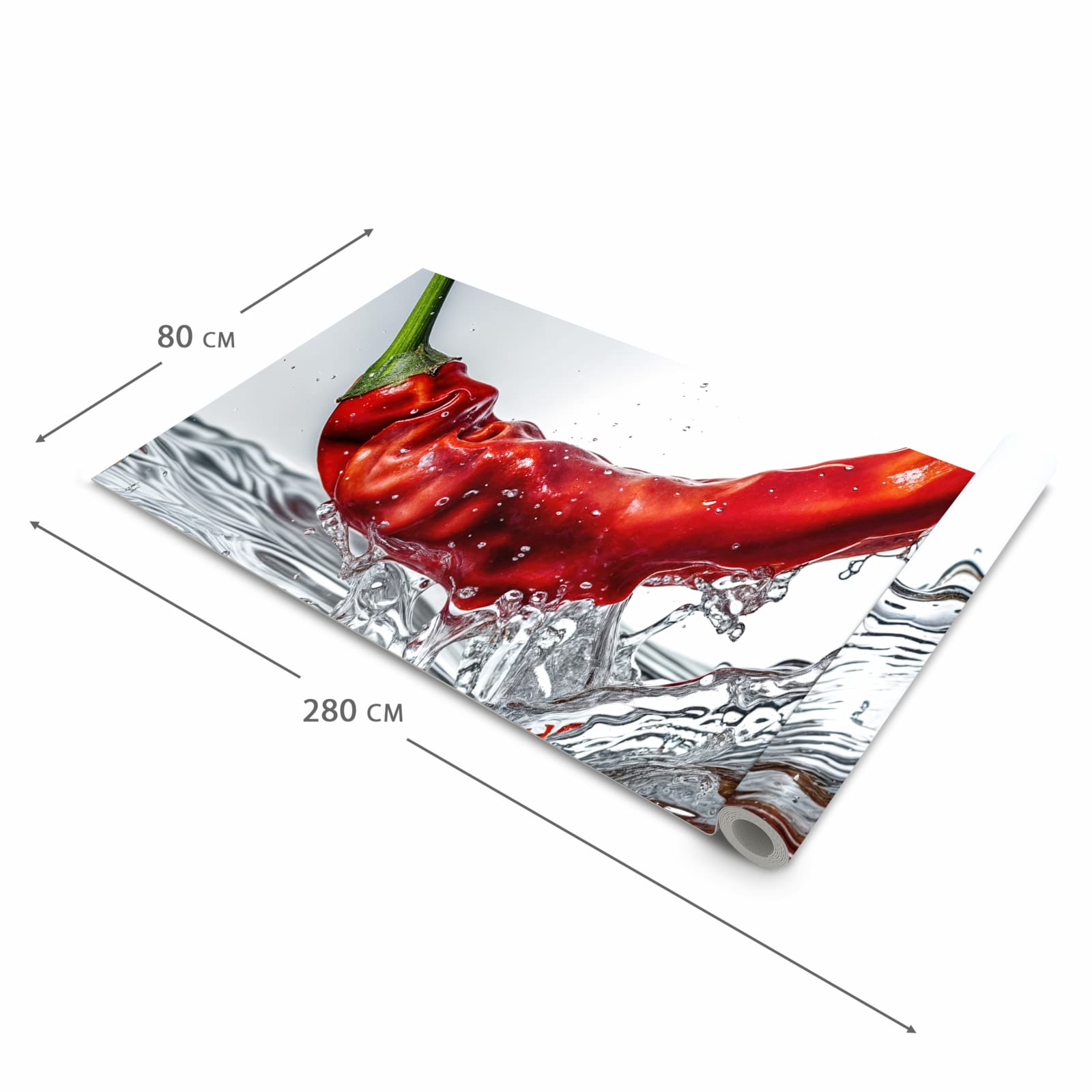 Pflegeleichter Küchenläufer mit Motiv Chiliim Wasser in der Grösse 60x150 cm