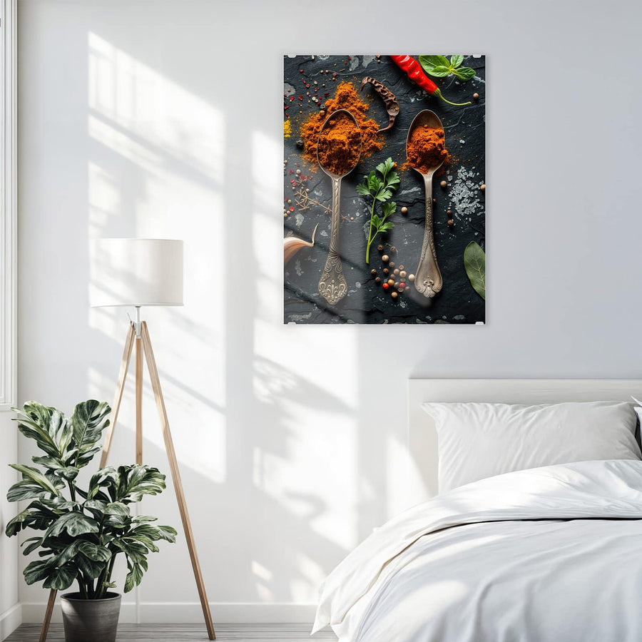 Maße Wandbild - Zwei Gewürzlöffel - Hochformat