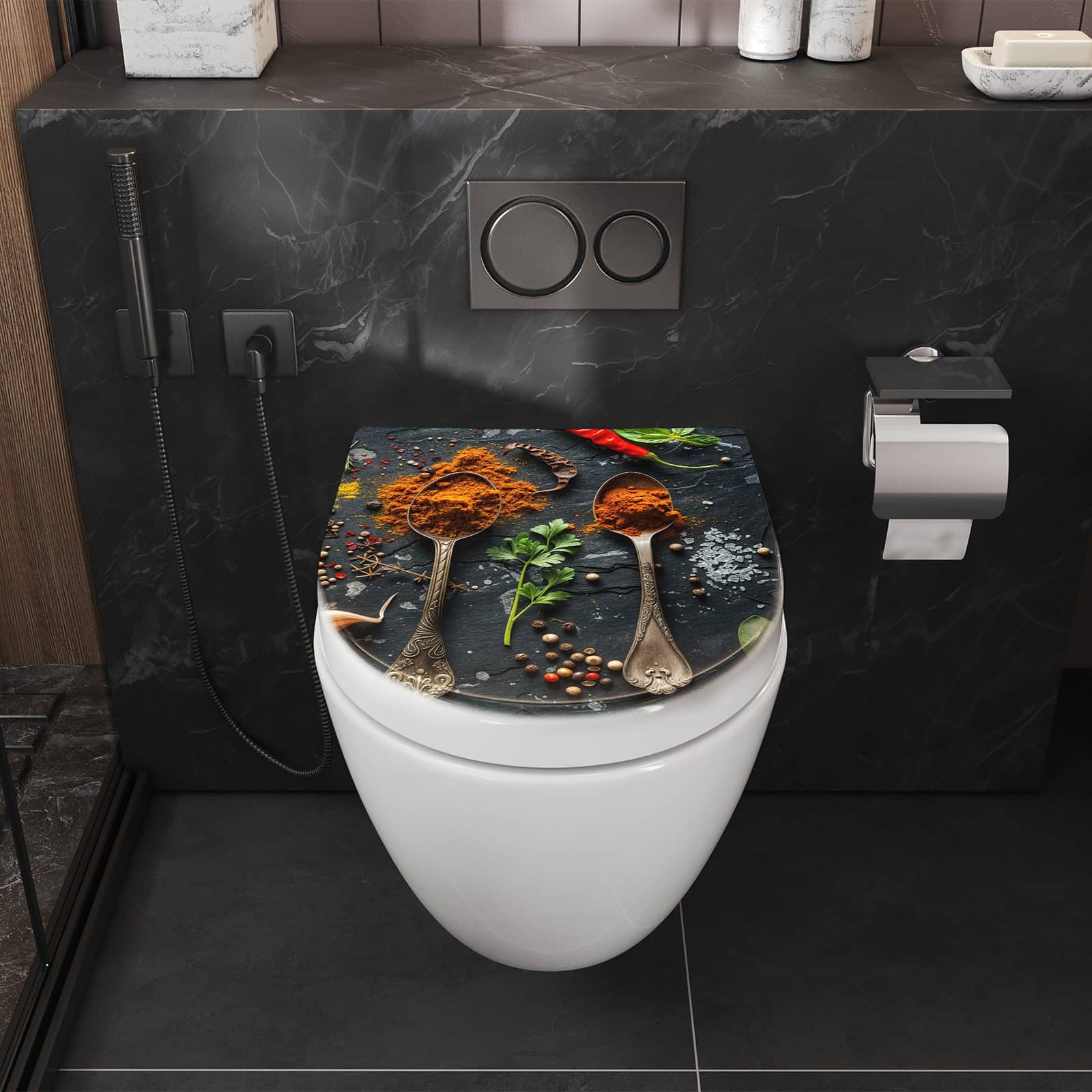 WC-Sitz mit Absenkautomatik Gewürze Löffel Mix