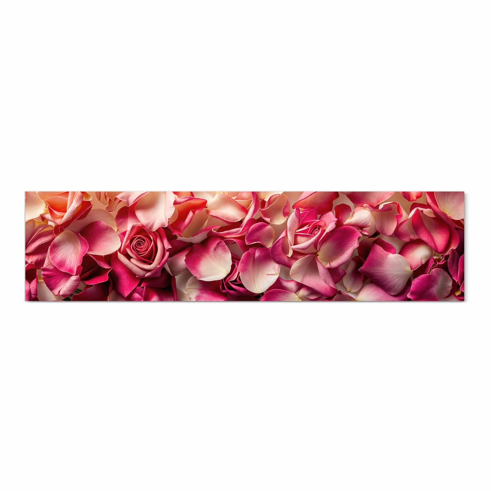 Hygienischer Küchenläufer mit Motiv Rosenblätterbuntes Spiel in Frontansicht