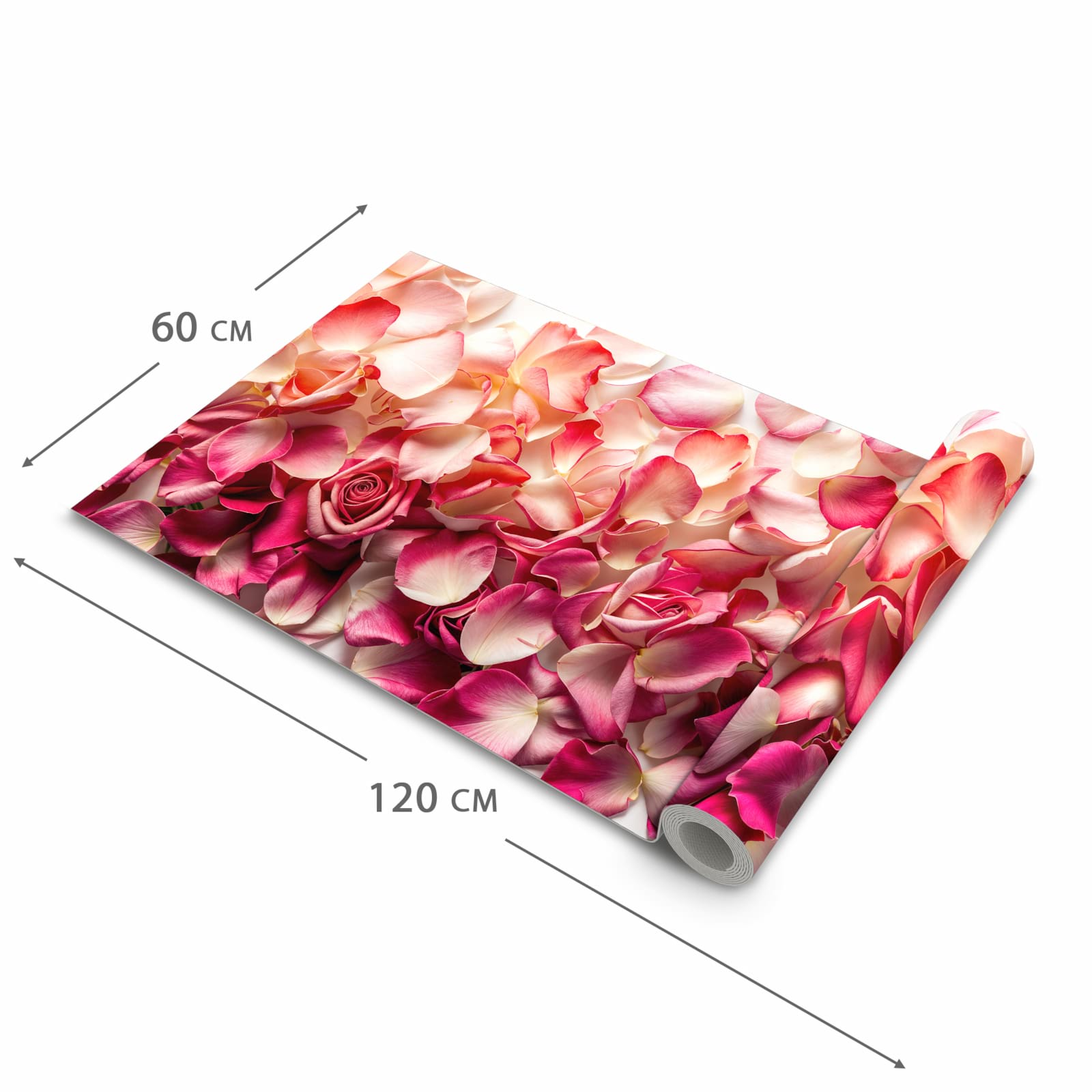 Schmutzabweisender Läufer Eingangsbereich mit Motiv Rosenblätterbuntes Spiel in der Grösse 90x240 cm