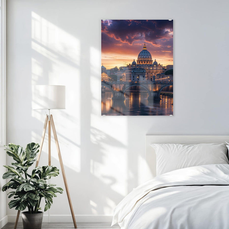 Maße Wandbild - Rom im Abendlicht - Hochformat