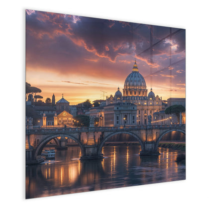 Magnettafel mit dem Motiv Rom im Abendlicht