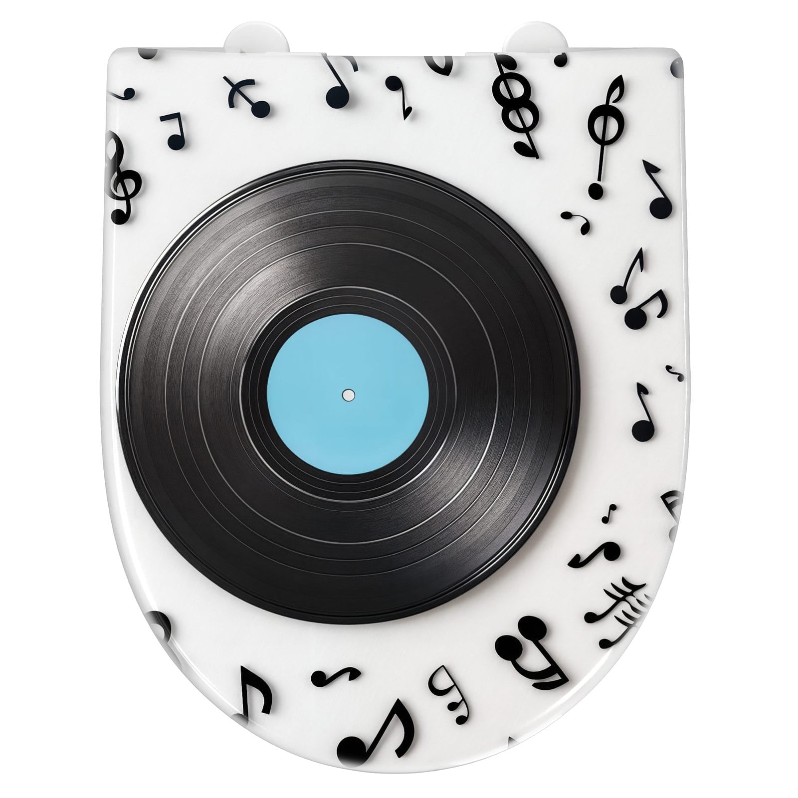 WC-Sitz mit Absenkautomatik Schallplatte Musik