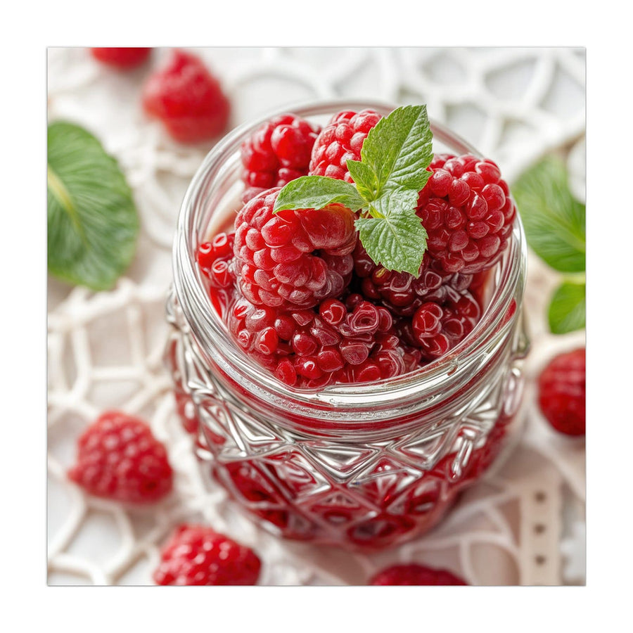 Maße Küchenrückwand Glas mit Himbeeren aus Glas