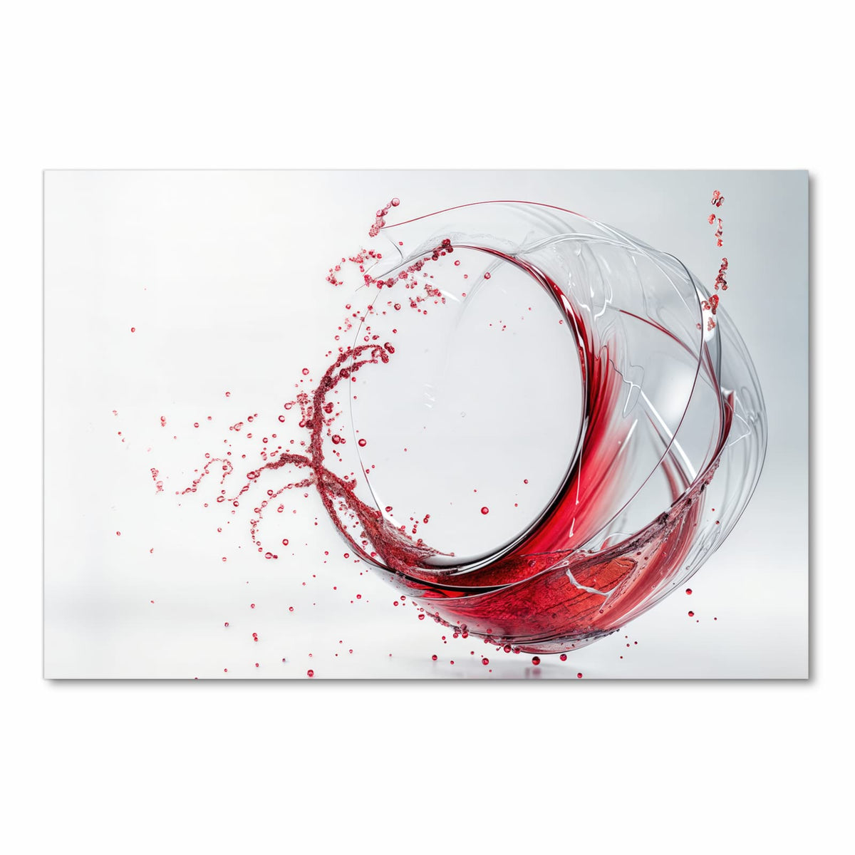 Strapazierfähiger moderner Küchenläufer mit Motiv Rotwein Spritzer in Frontansicht
