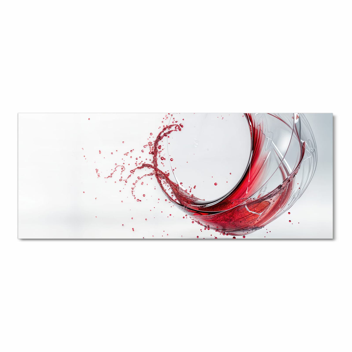 Komfortabler rutschfester Küchenläufer mit Motiv Rotwein Spritzer in Frontansicht